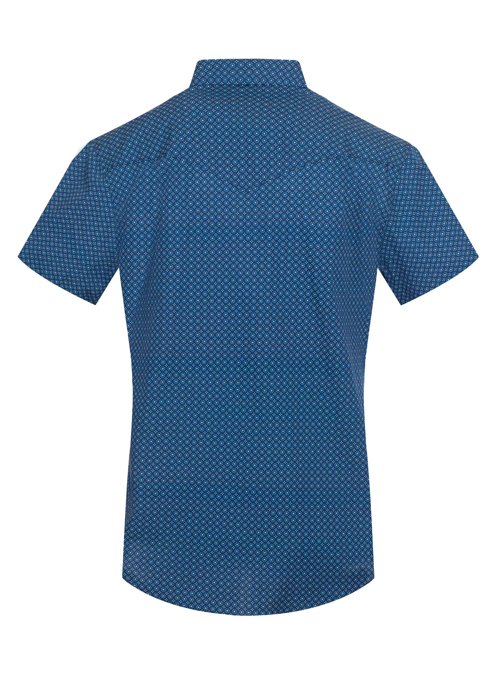 Men's Short Sleeve Pearl Snap Print Shirt-PS100S-1093 - Image 2