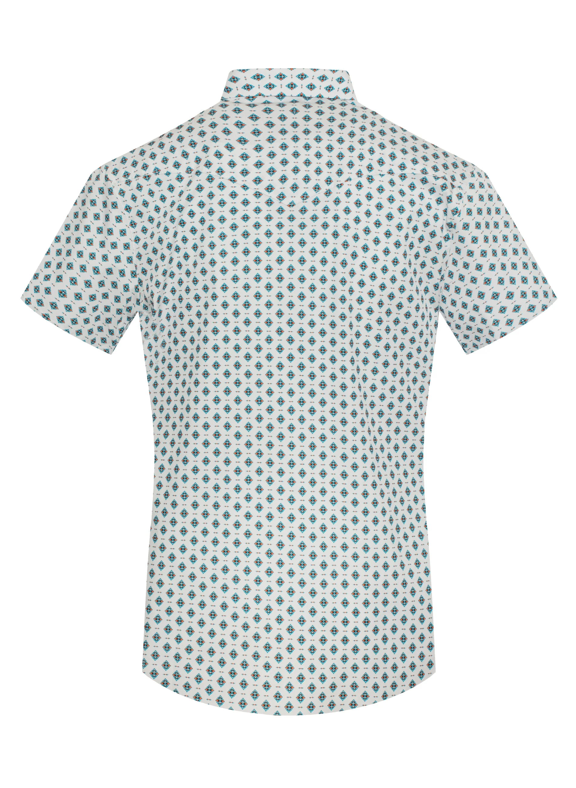 Men's Short Sleeve Pearl Snap Print Shirt-PS100S-1097 - Image 2
