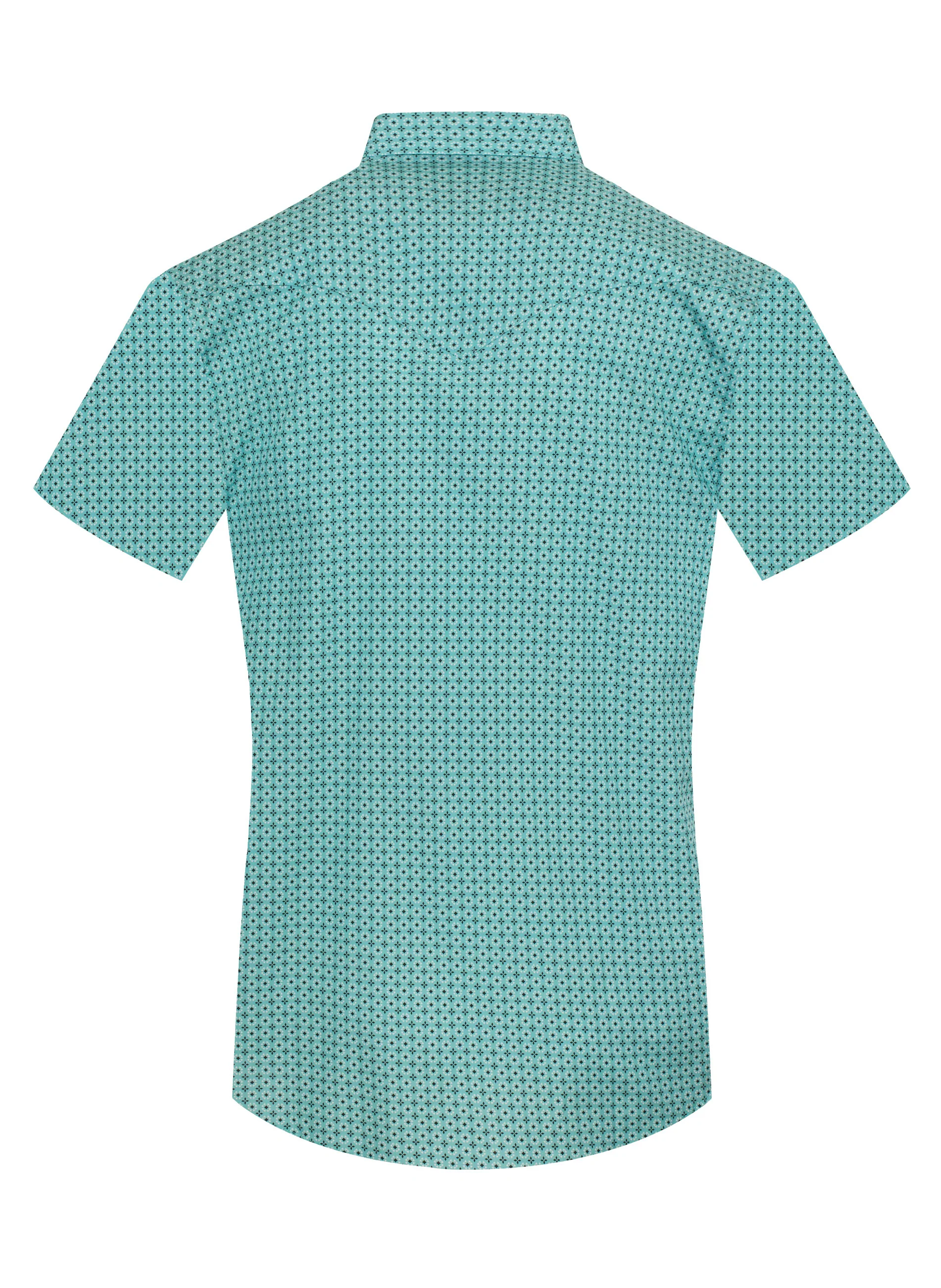 Men's Short Sleeve Pearl Snap Print Shirt-PS100S-1100 - Image 2