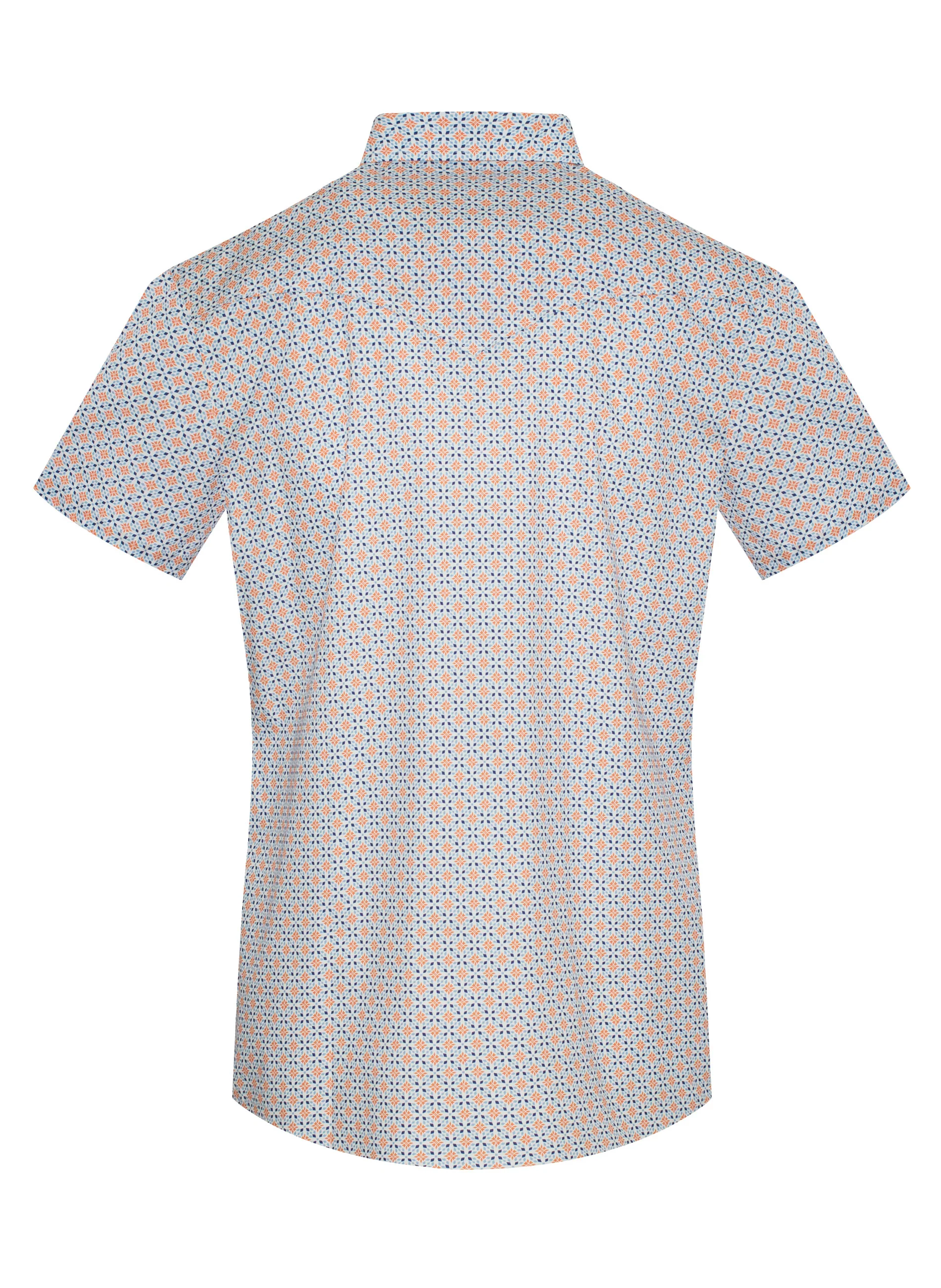 Men's Short Sleeve Pearl Snap Print Shirt-PS100S-1101 - Image 2