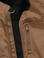 Men's Soft Shell Bonded Jacket-NJ650-COGNAC-BLACK - Image 3