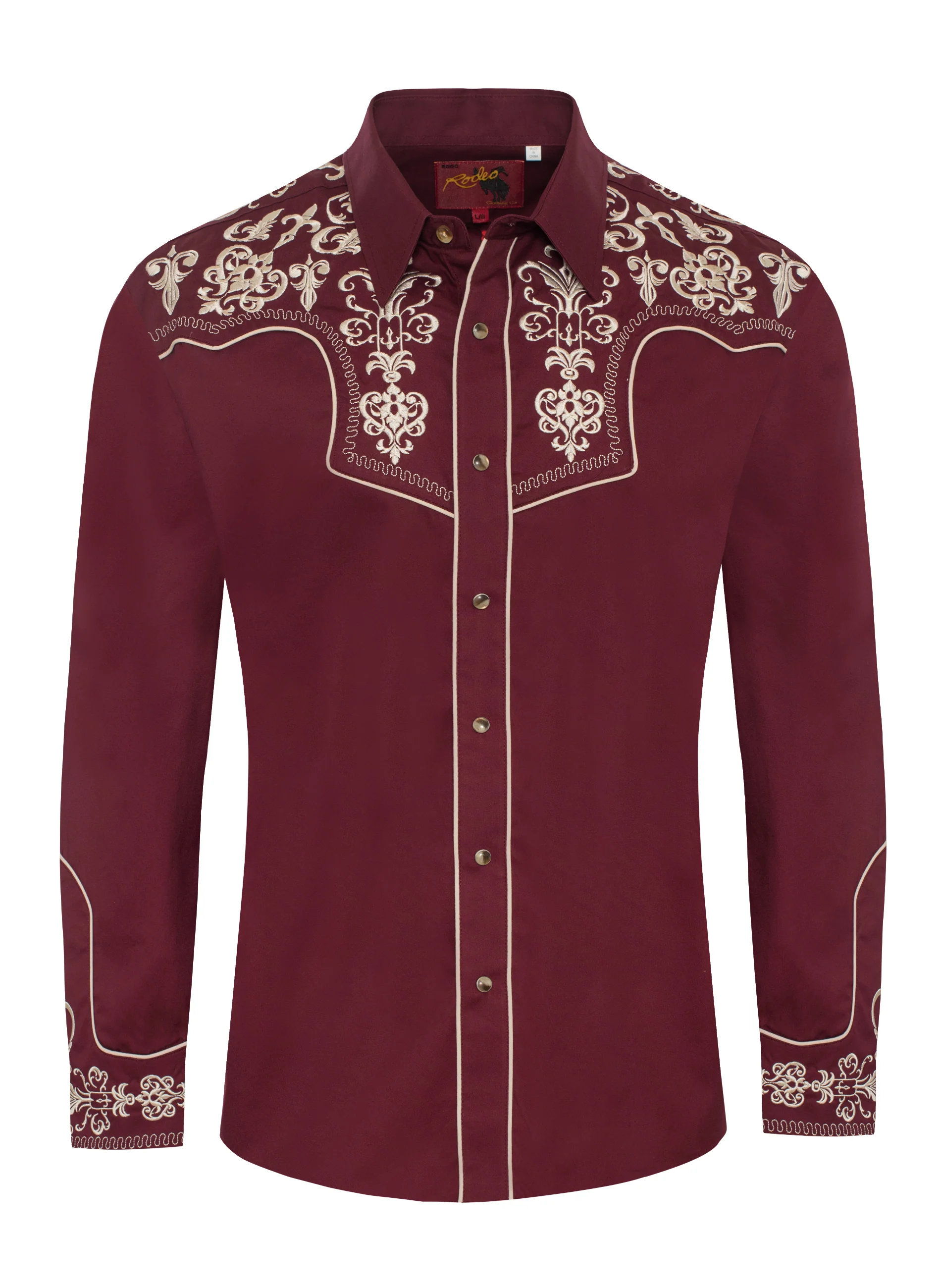 Men's Western Cowboy Embroidery Shirt -PS500L-EC-574
