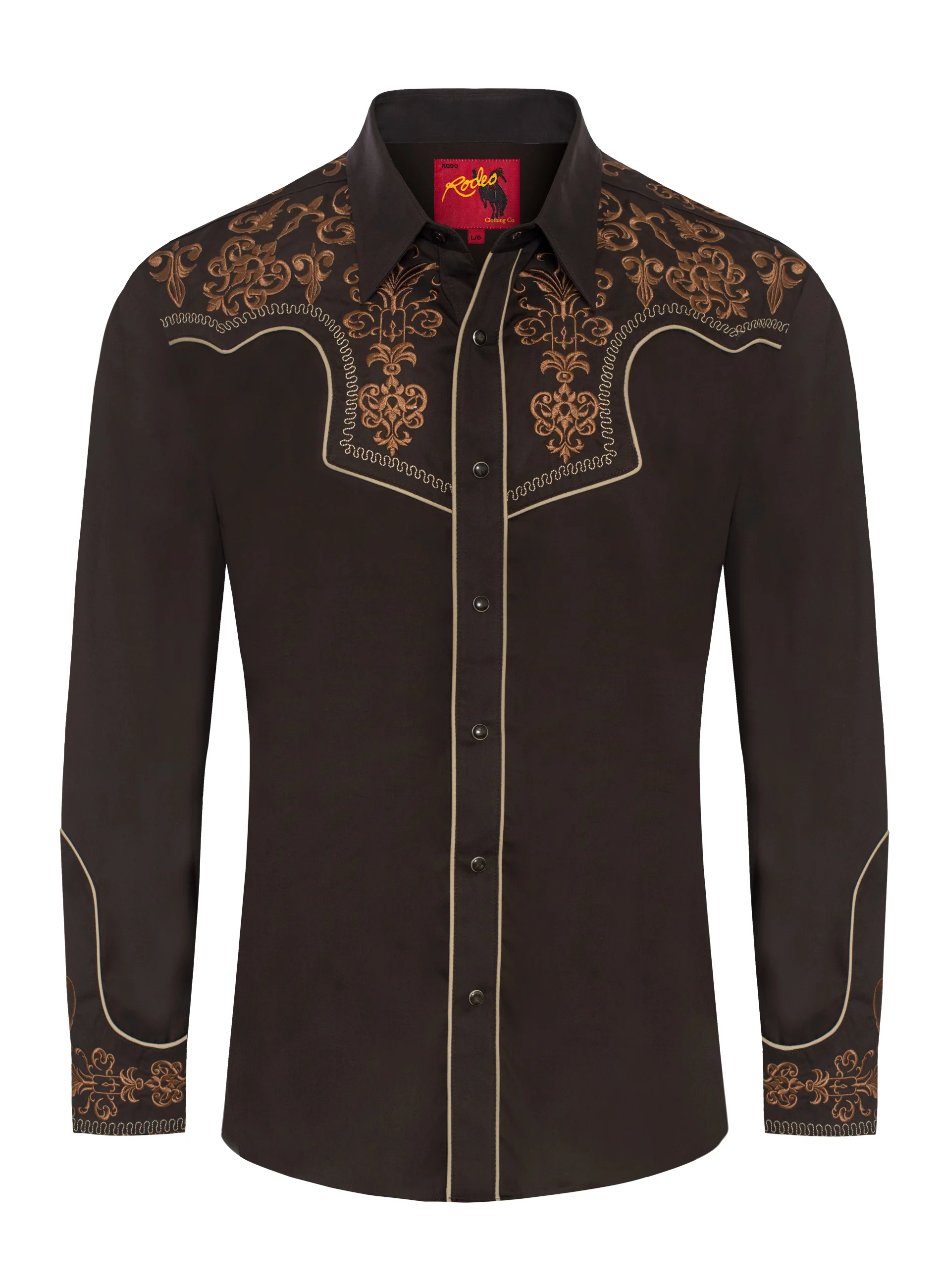 Men's Western Cowboy Embroidery Shirt -PS500L-EC-585