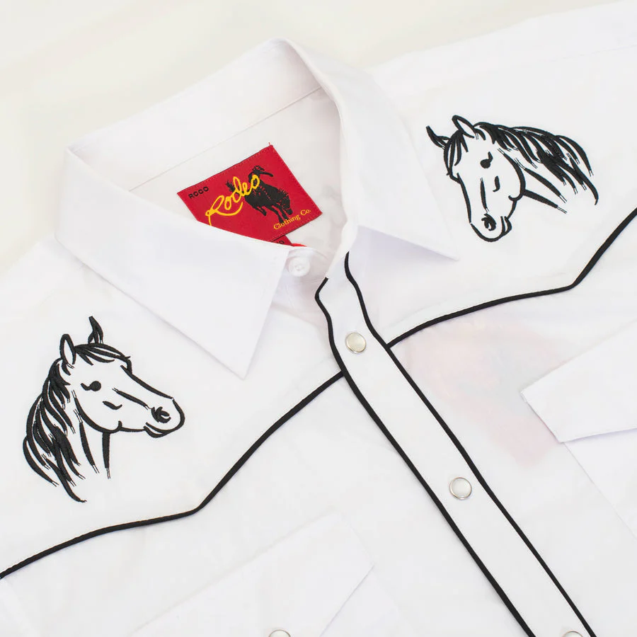 Men's Poly/Cotton L/S Horse Embroidery Western Shirts-PS560L-501 - Image 4