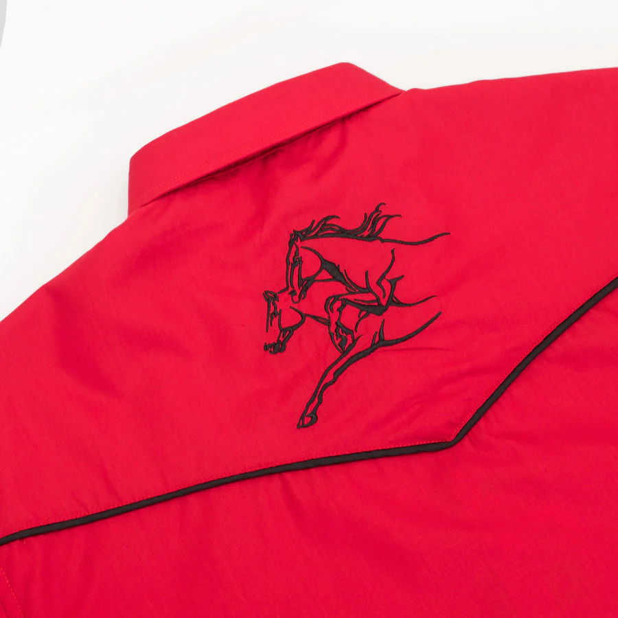 Men's Poly/Cotton L/S Horse Embroidery Western Shirts-PS560L-502 - Image 4