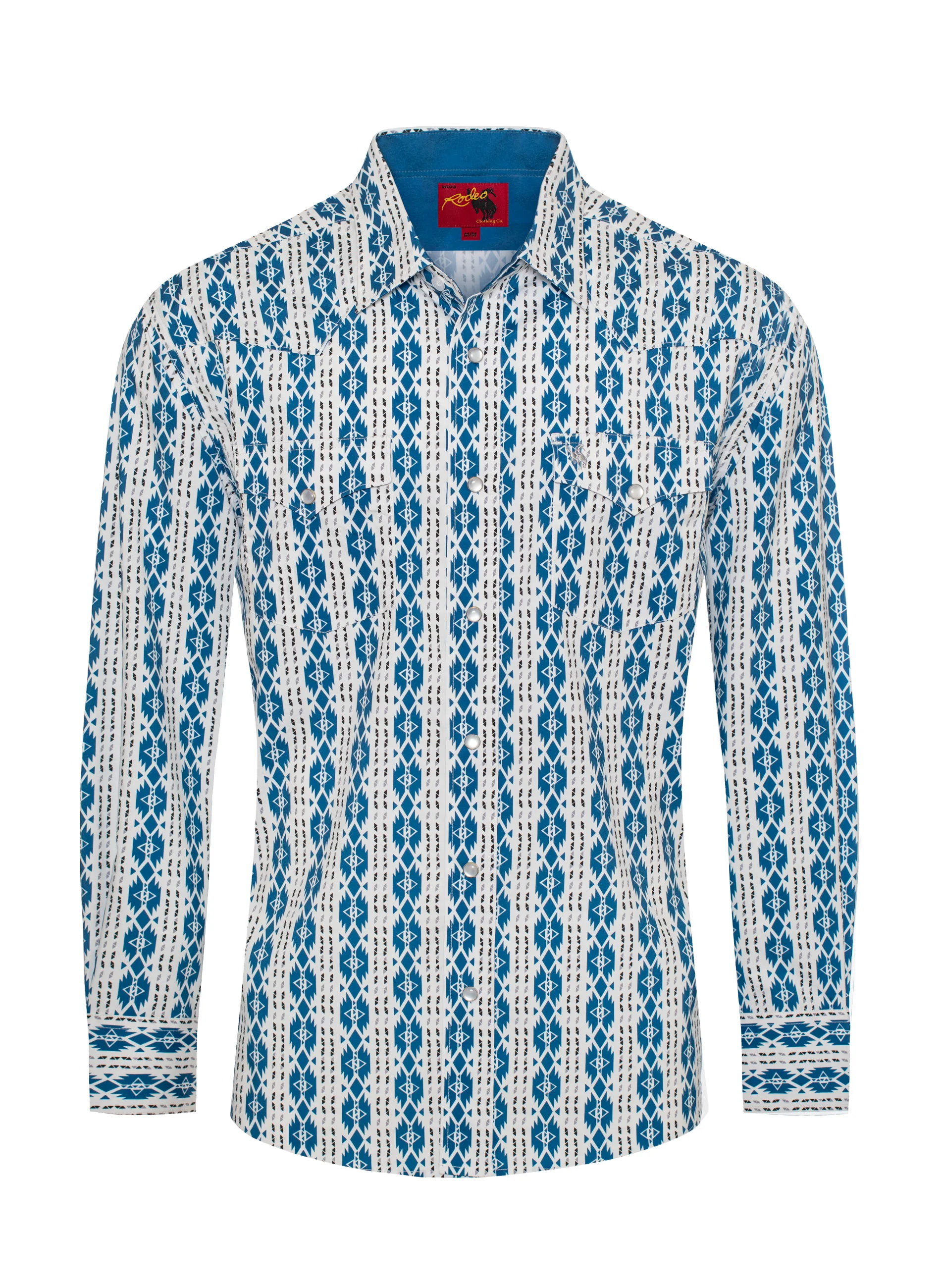 Men's Western Pearl Snap Aztec Print Shirt - MPS110L-1059