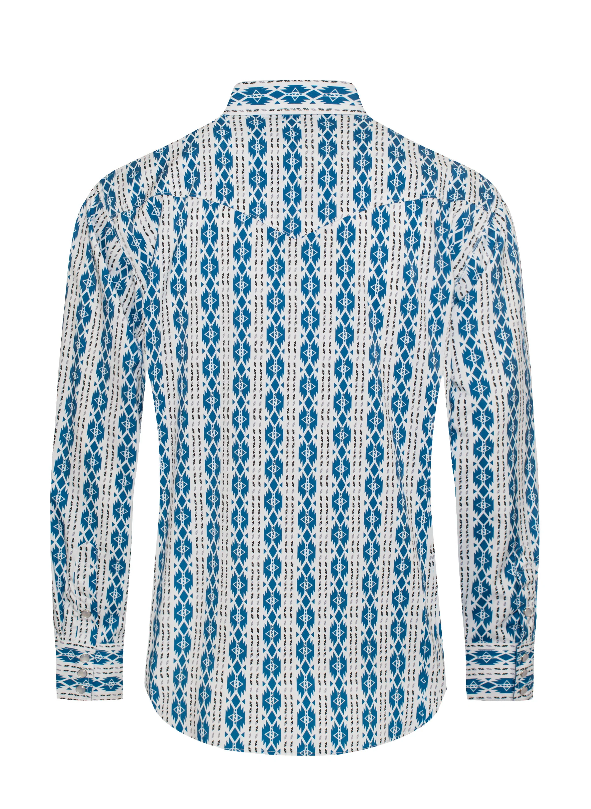 Men's Western Pearl Snap Aztec Print Shirt - MPS110L-1059 - Image 2