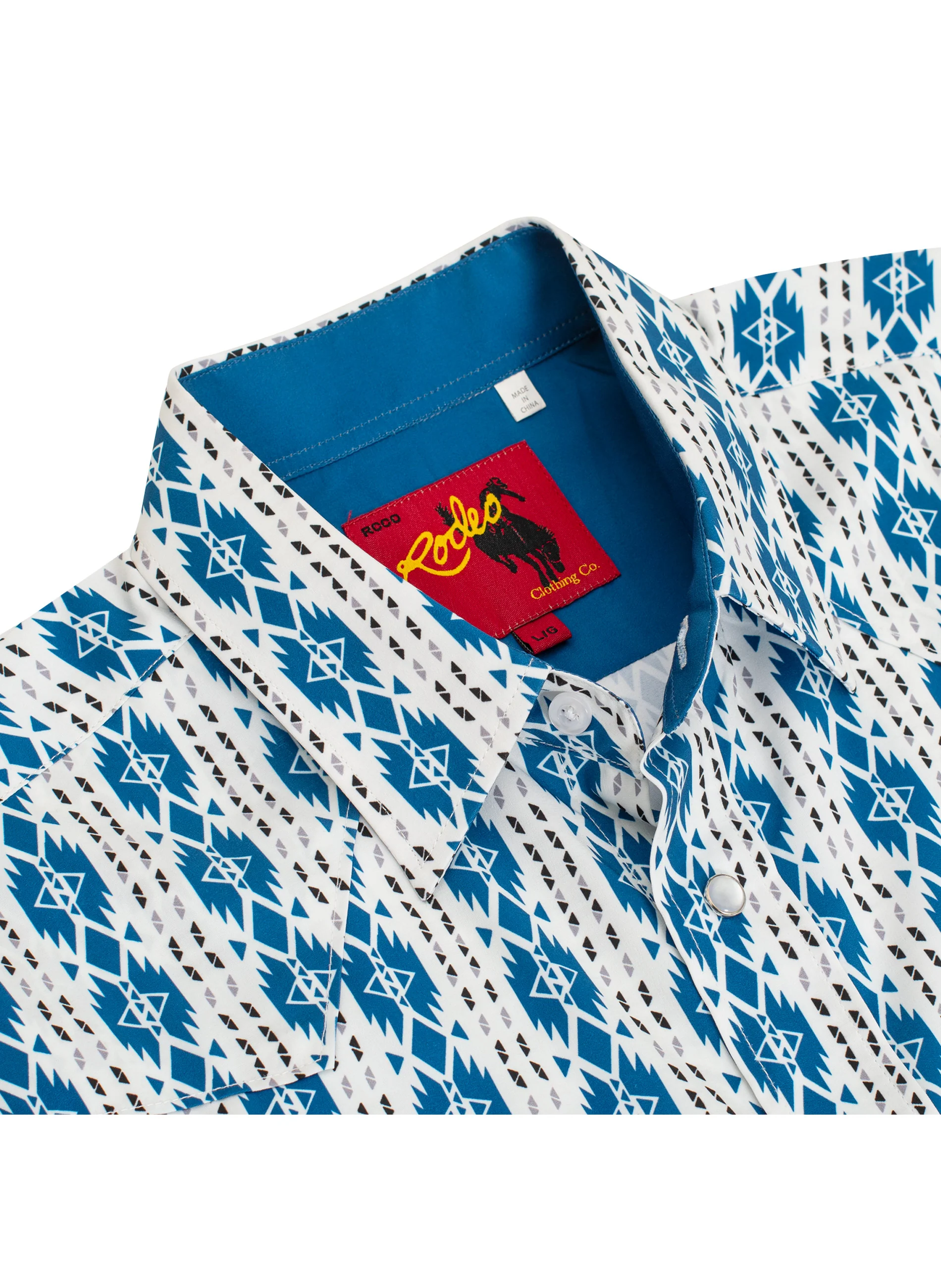 Men's Western Pearl Snap Aztec Print Shirt - MPS110L-1059 - Image 3