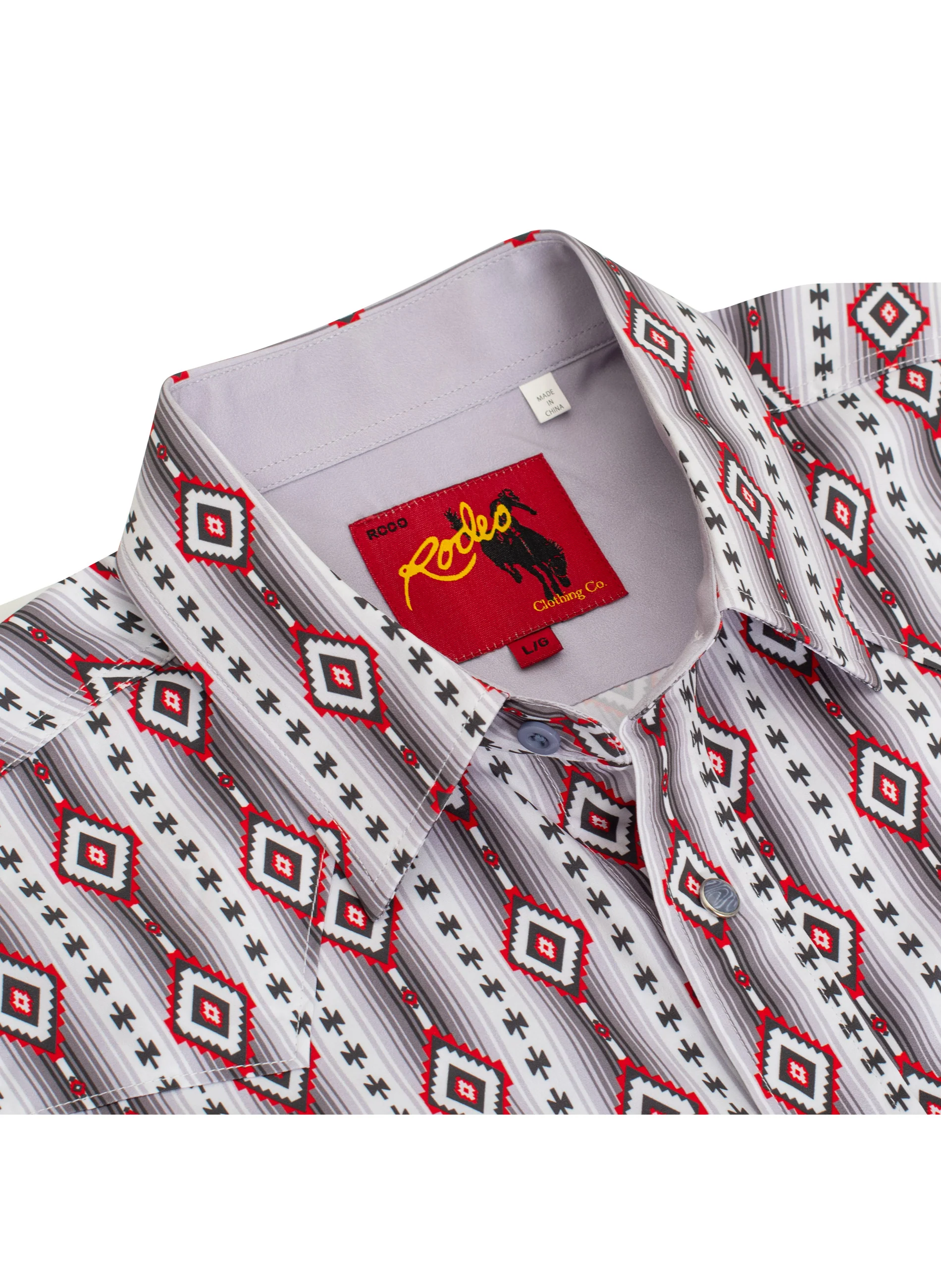 Men's Western Pearl Snap Aztec Print Shirt - MPS110L-1060 - Image 3