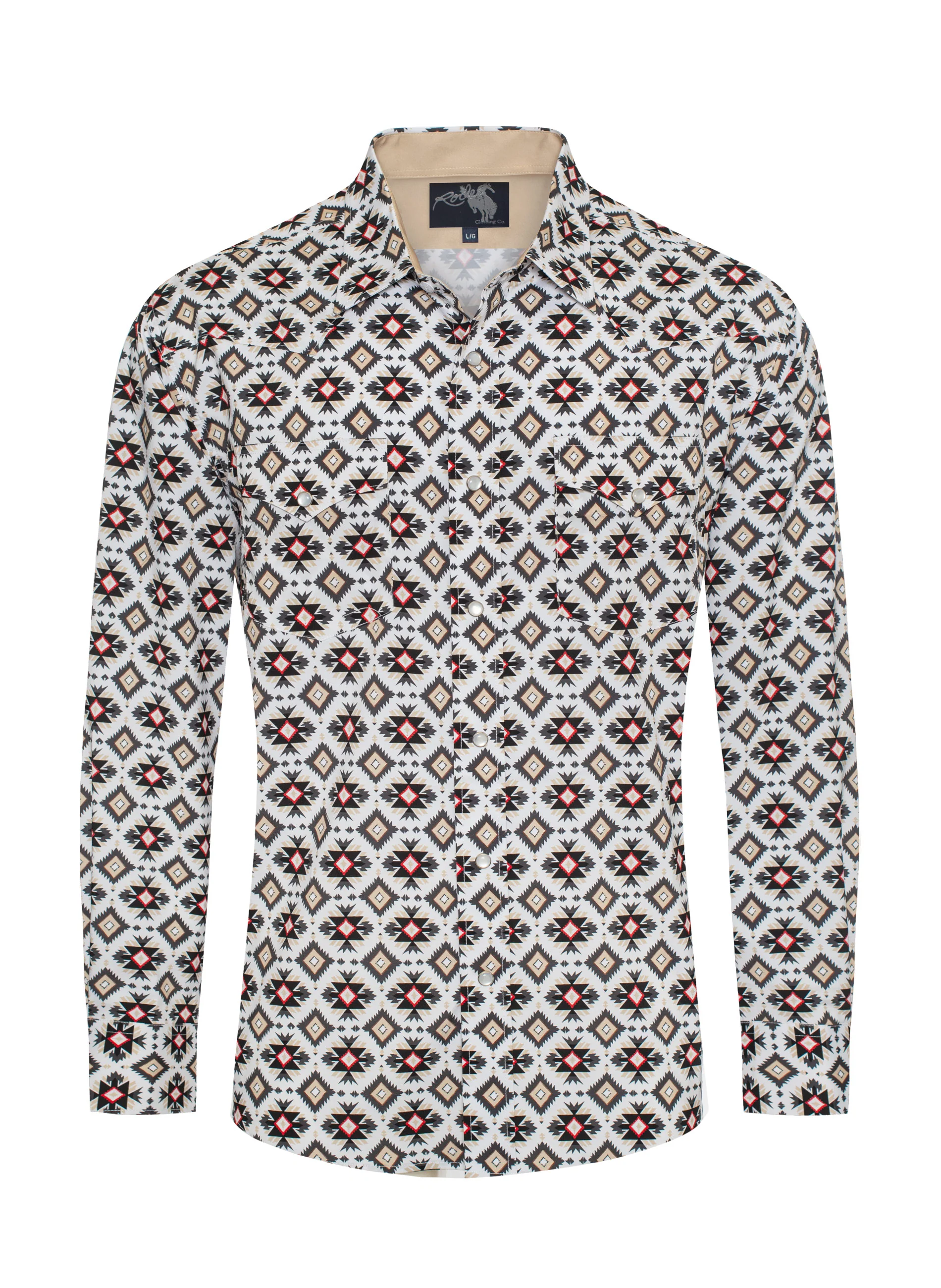Men's Western Pearl Snap Aztec Print Shirt - MPS110L-1119
