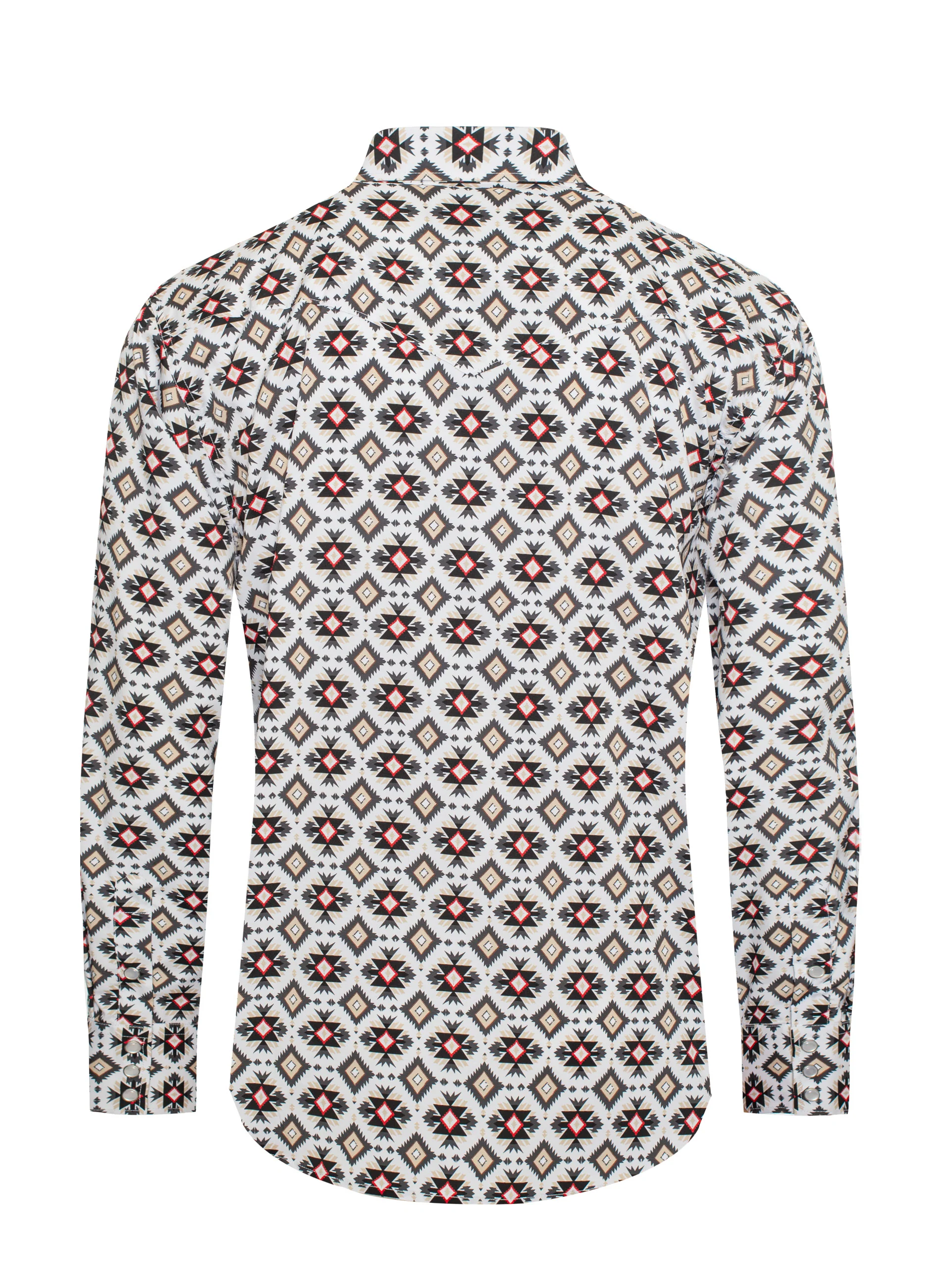 Men's Western Pearl Snap Aztec Print Shirt - MPS110L-1119 - Image 2