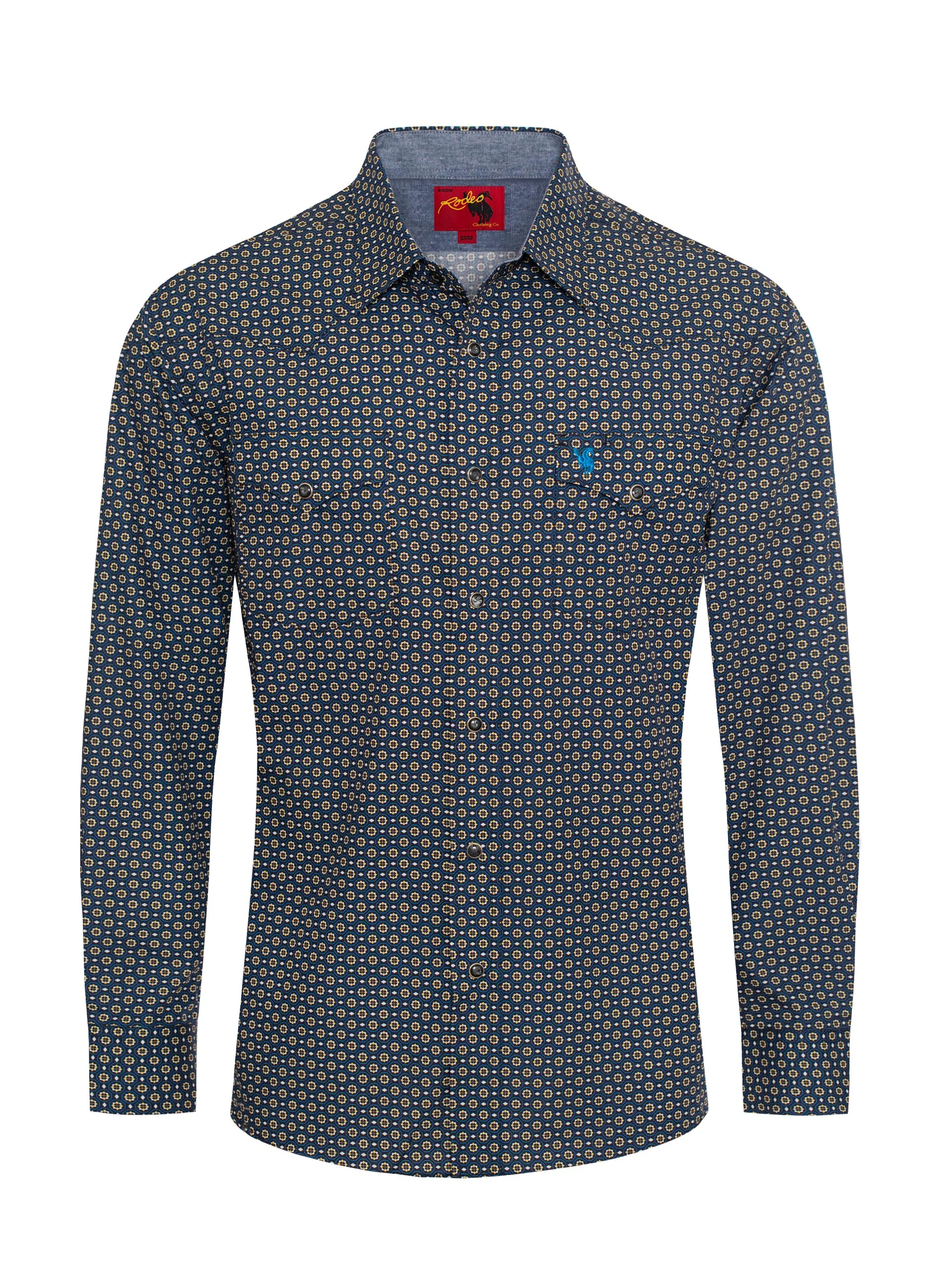 Men's Western Pearl Snap Print Shirt - PS100L-1073