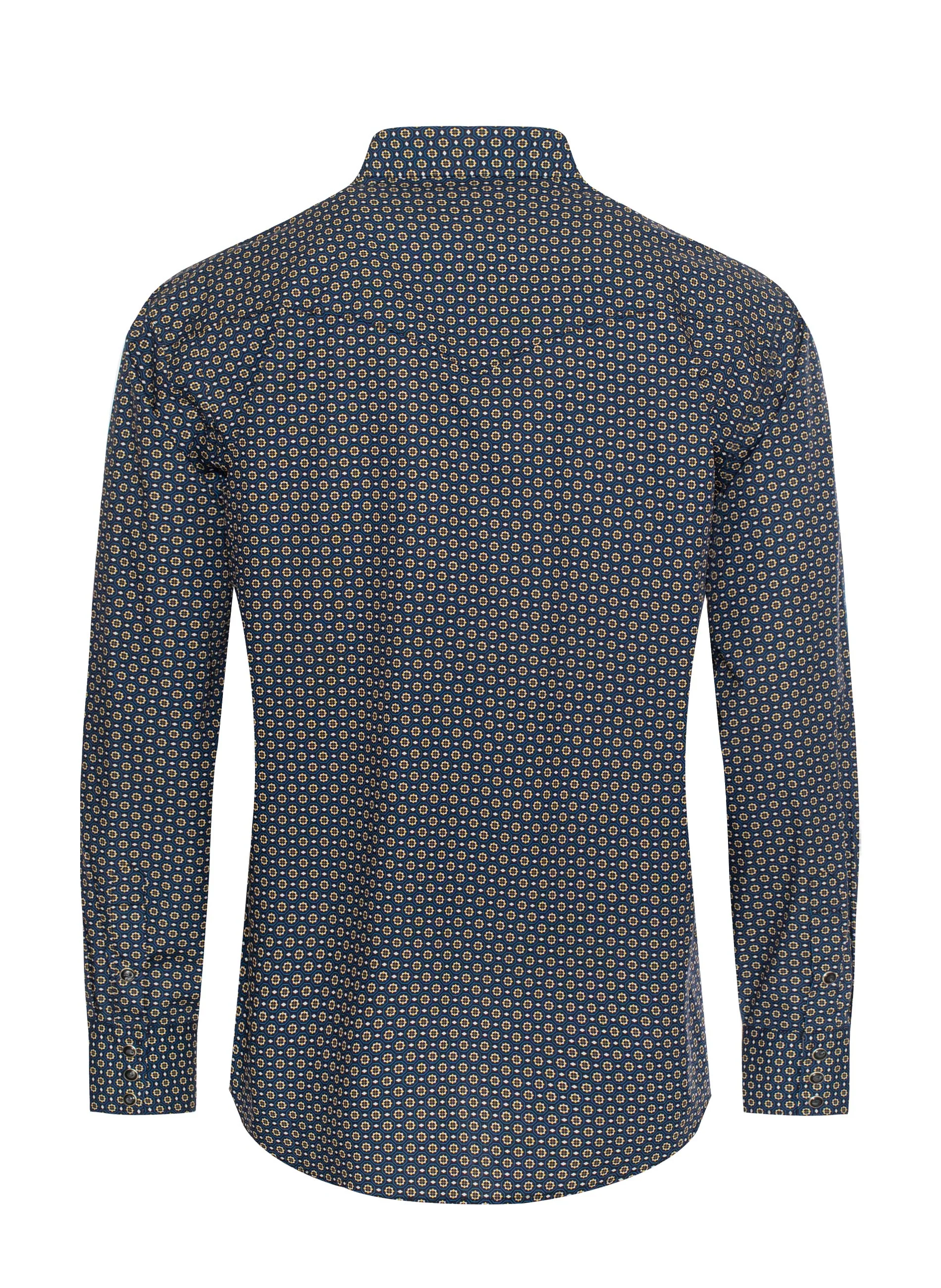 Men's Western Pearl Snap Print Shirt - PS100L-1073 - Image 2