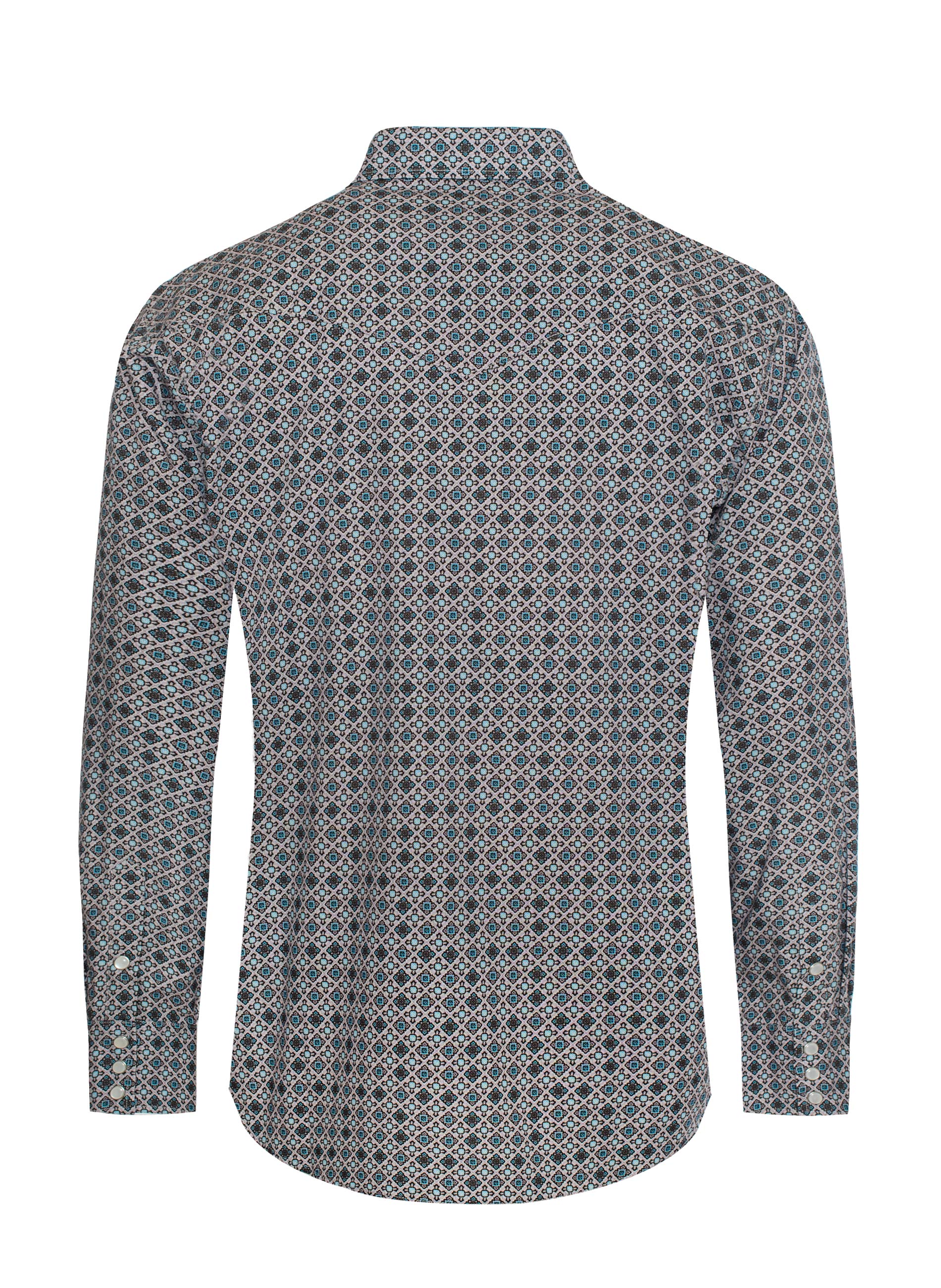 Men's Western Pearl Snap Print Shirt - PS100L-1076 - Image 2