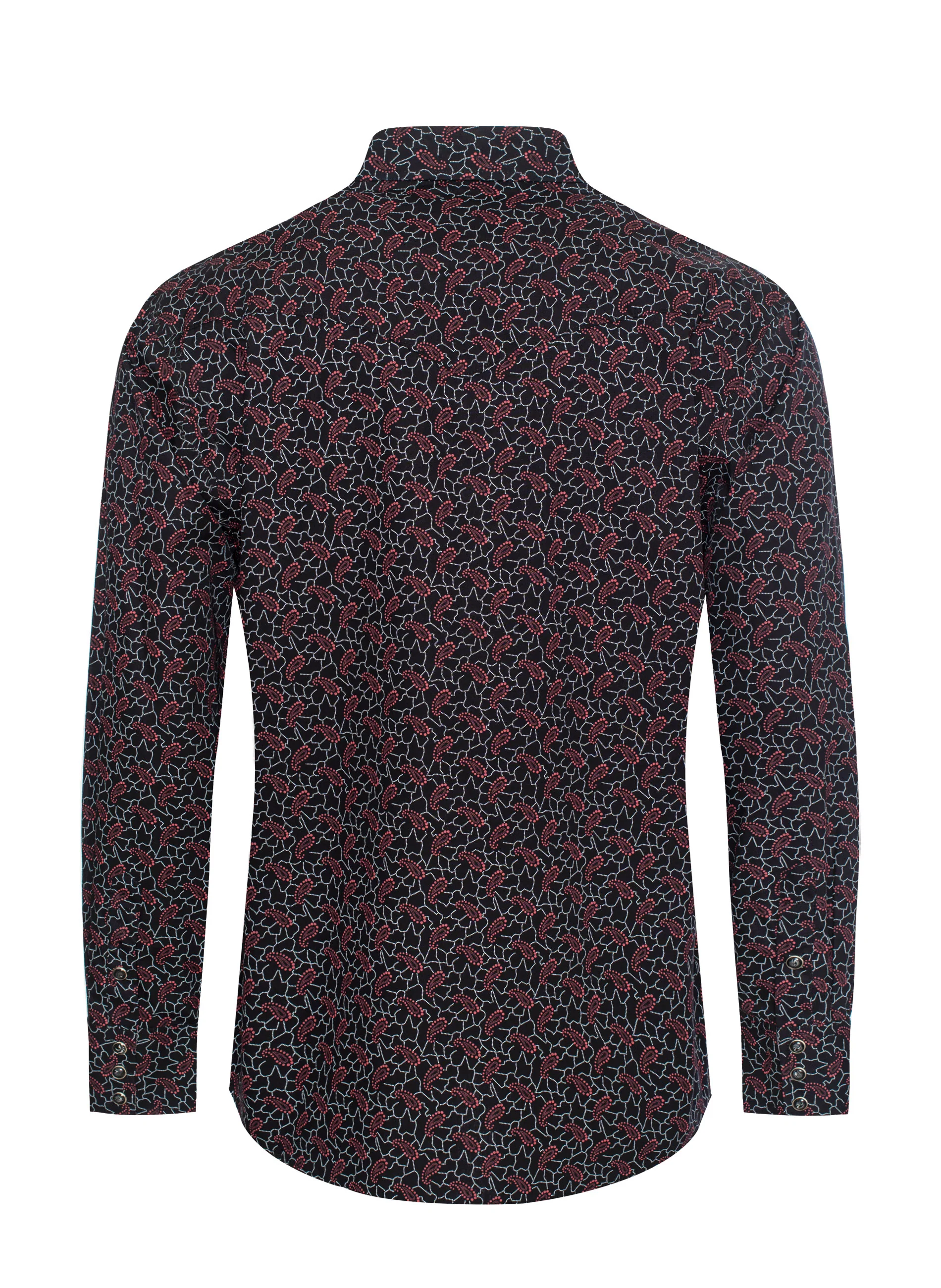 Men's Western Pearl Snap Print Shirt - PS100L-1077 - Image 2