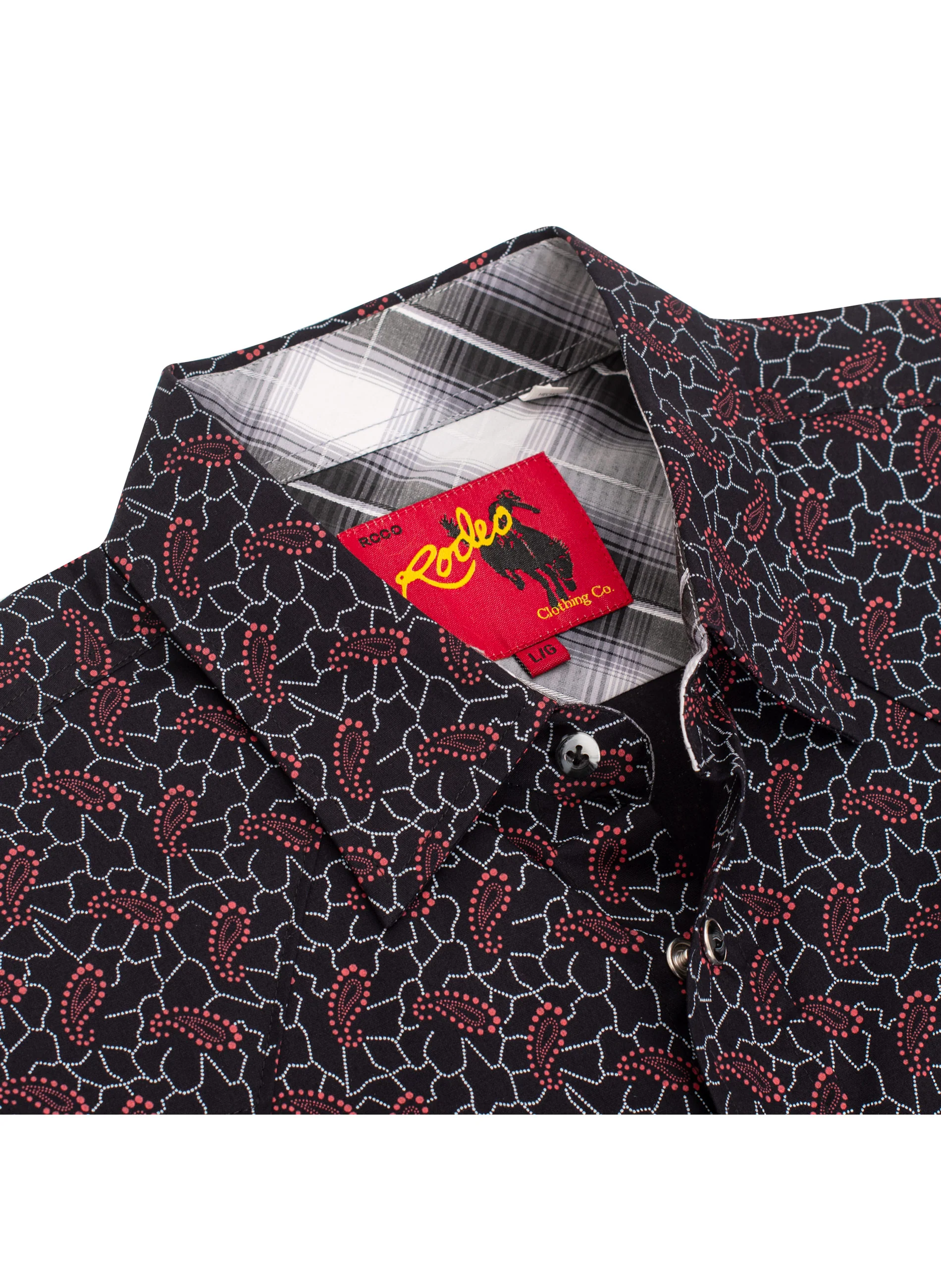 Men's Western Pearl Snap Print Shirt - PS100L-1077 - Image 3