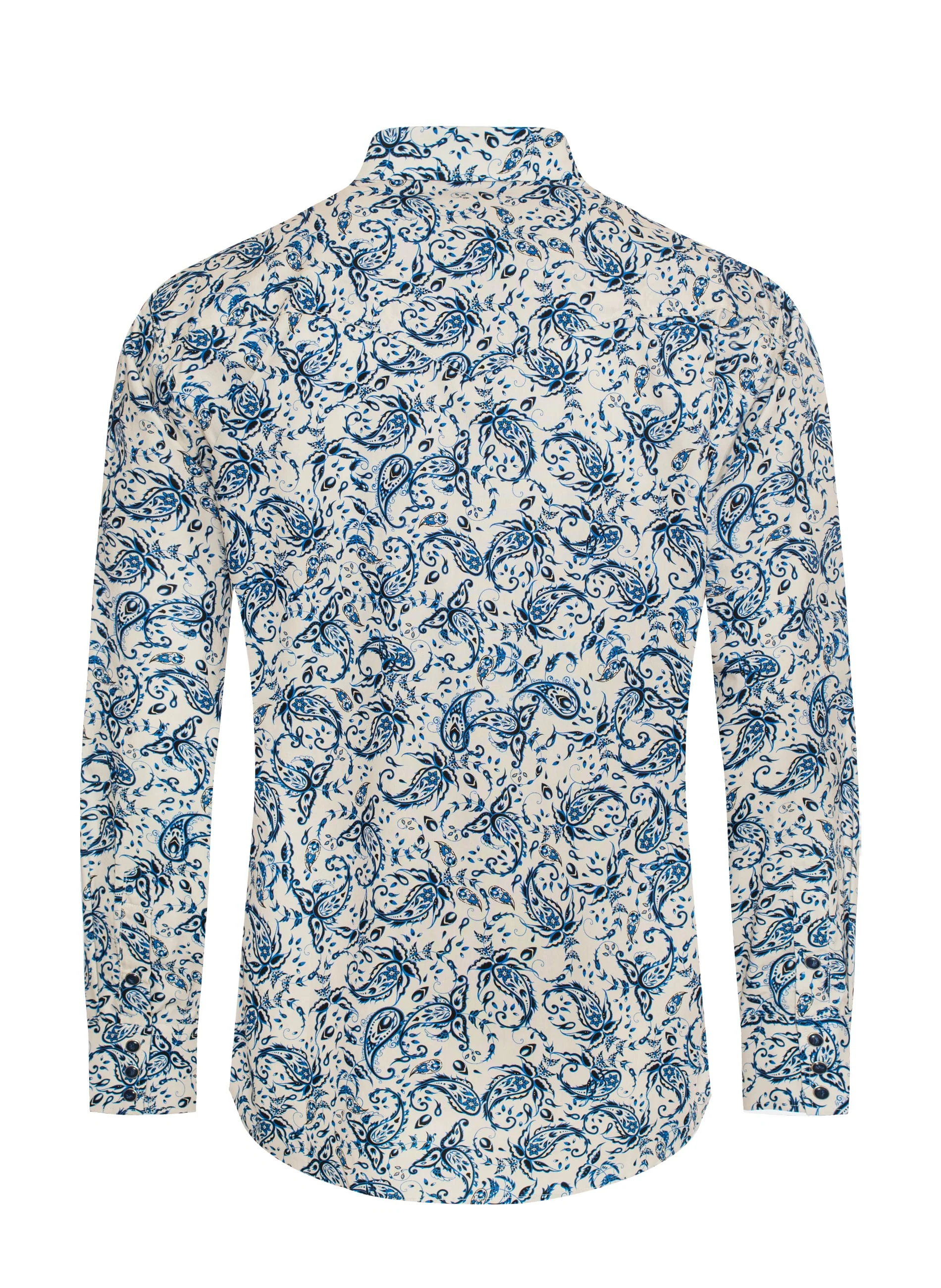 Men's Western Pearl Snap Print Shirt - PS100L-1079 - Image 2