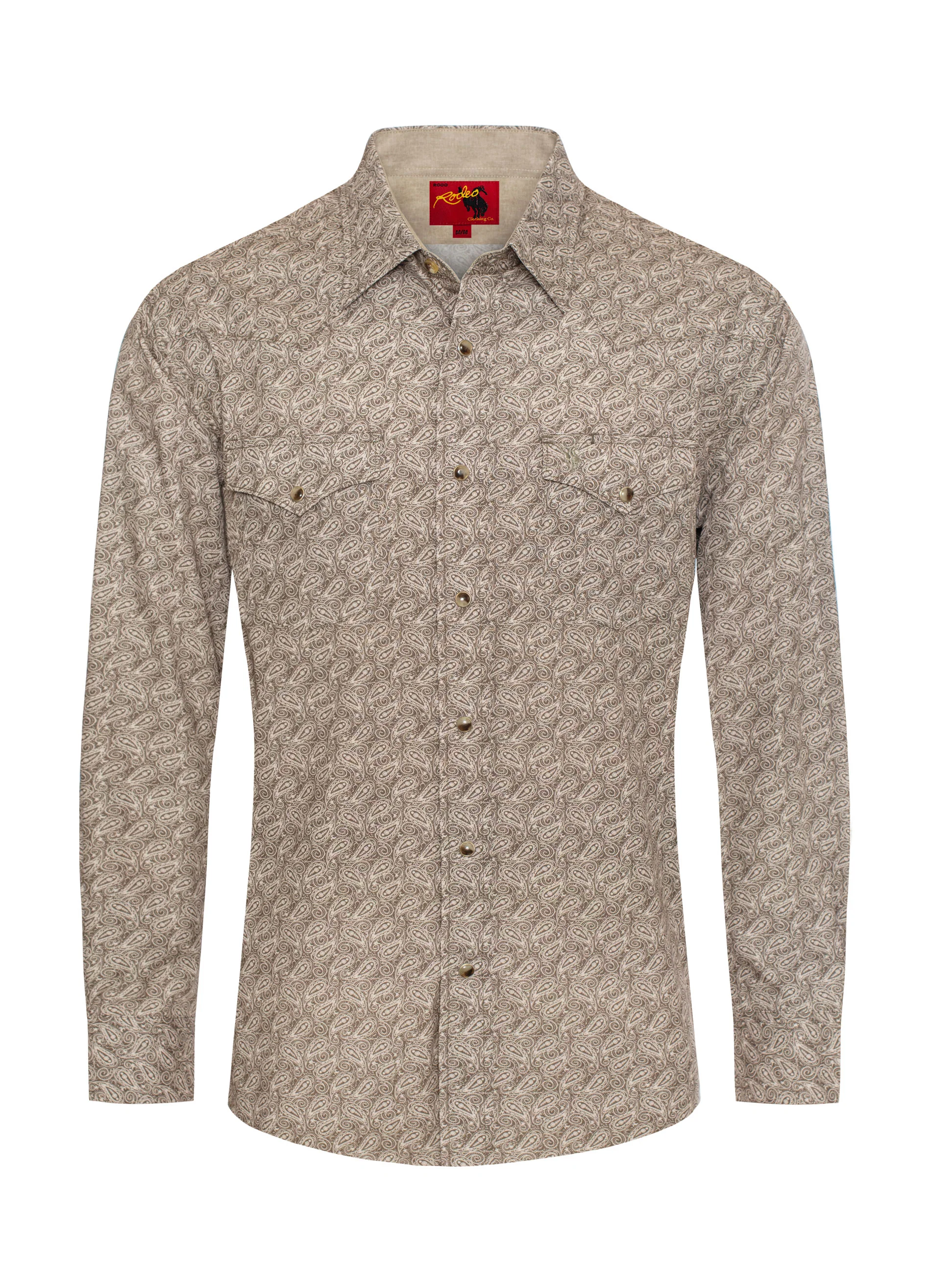 Men's Western Pearl Snap Print Shirt - PS100L-1080