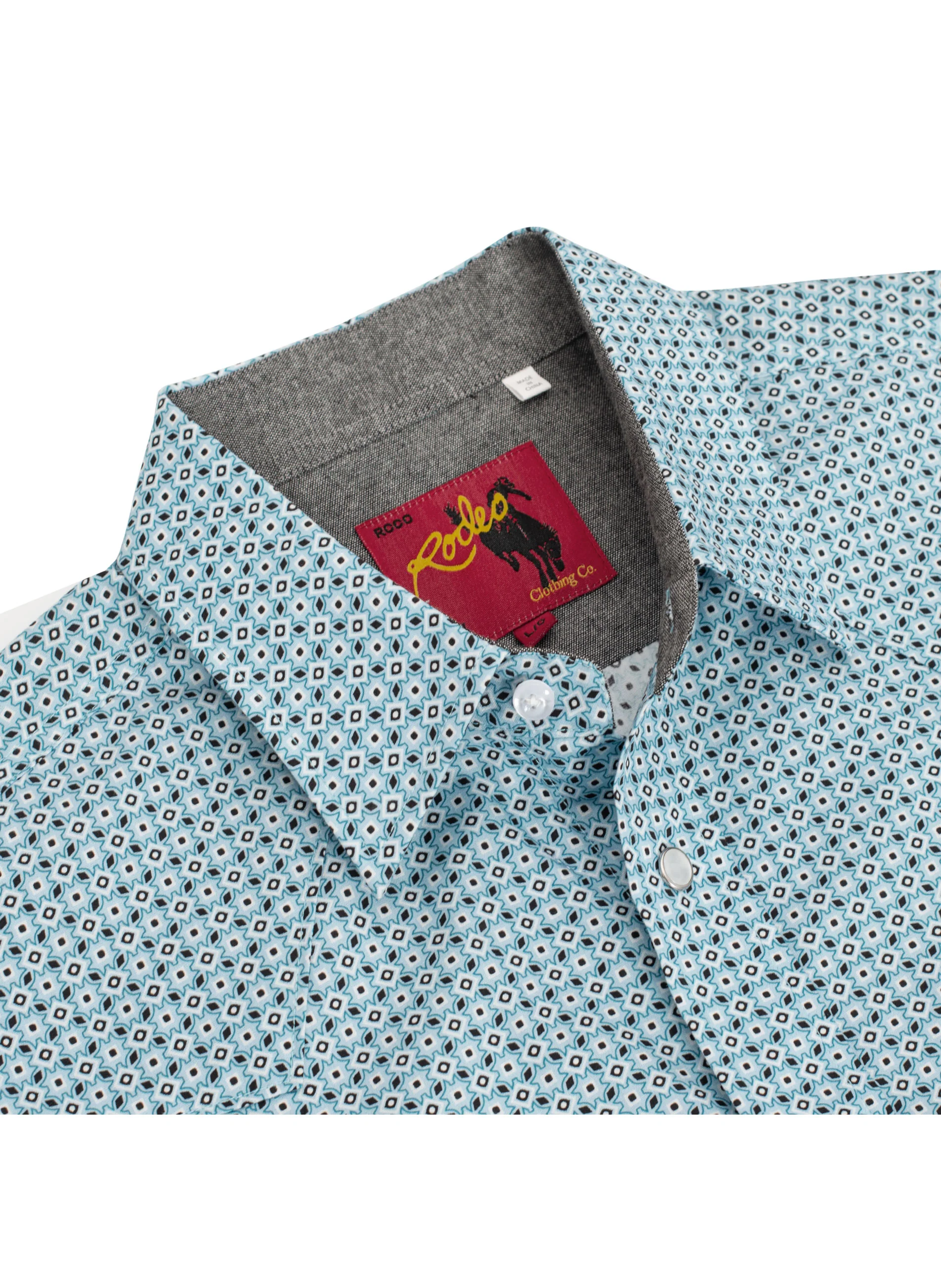 Men's Western Pearl Snap Print Shirt - PS100L-1081 - Image 3