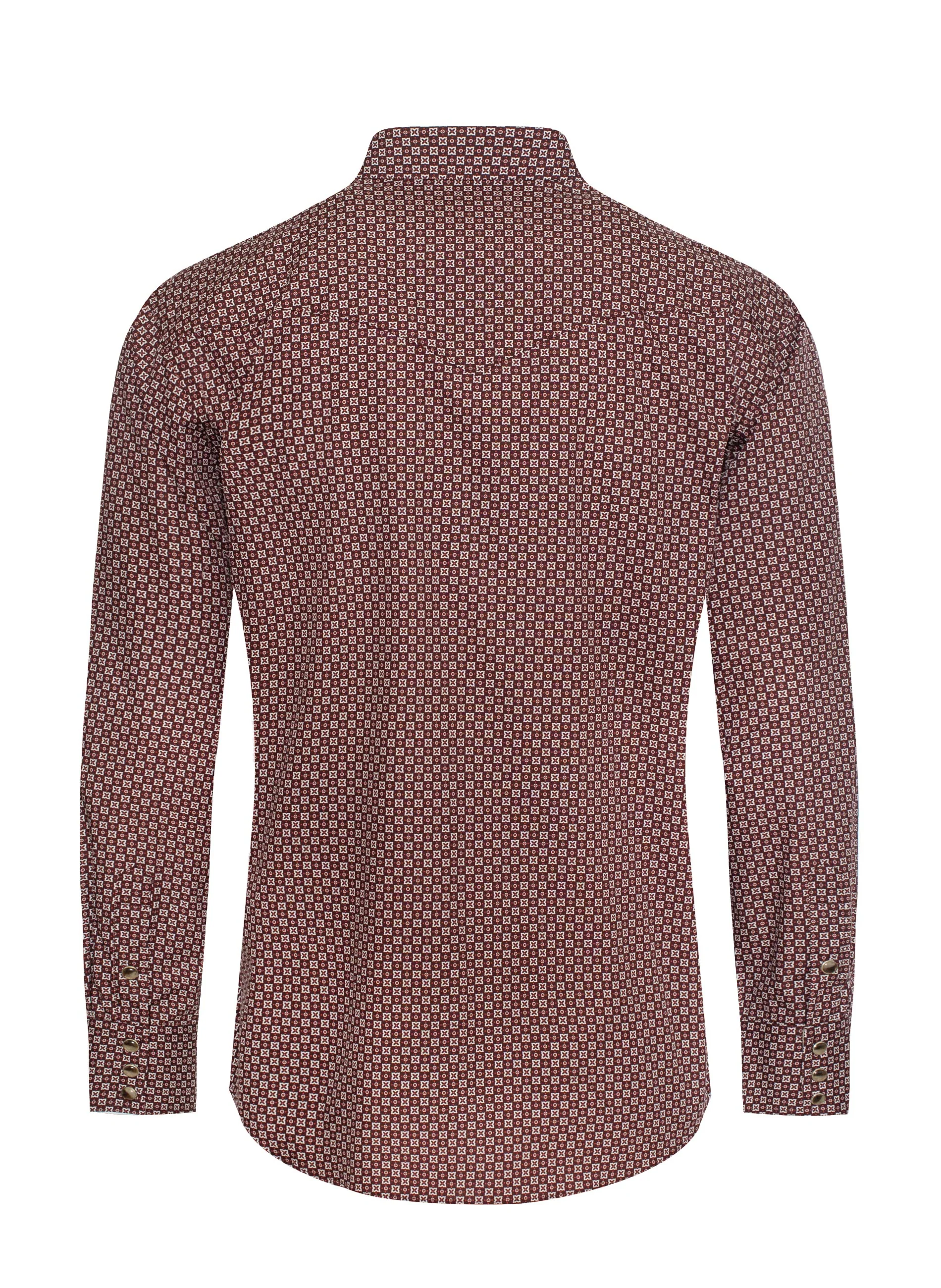 Men's Western Pearl Snap Print Shirt - PS100L-1083 - Image 2