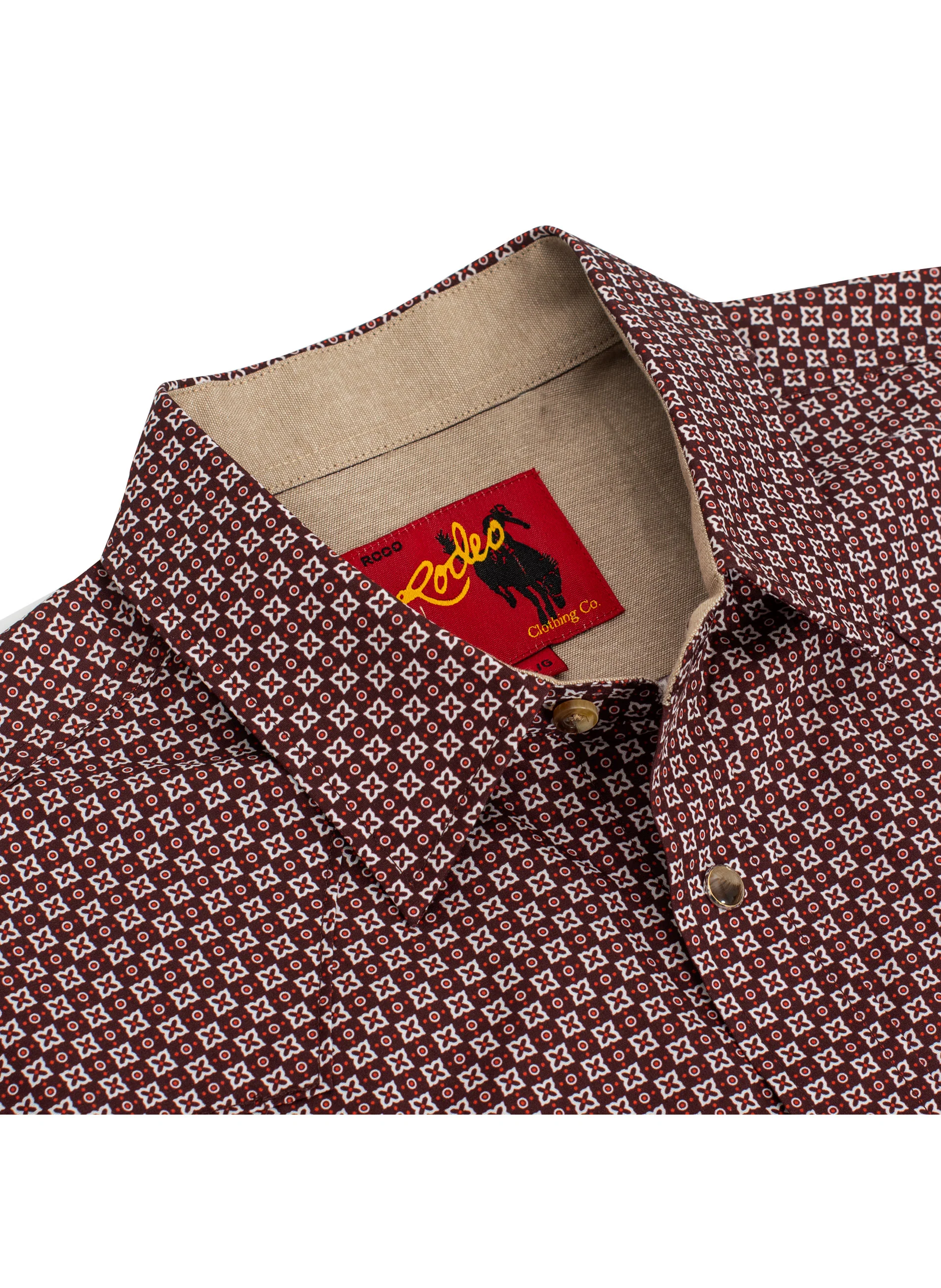 Men's Western Pearl Snap Print Shirt - PS100L-1083 - Image 3