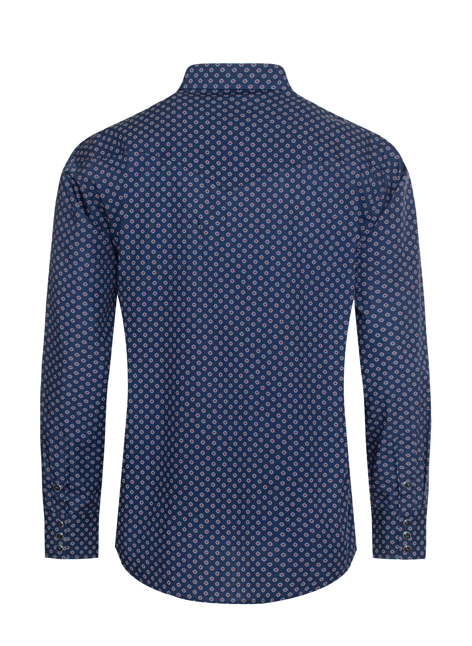 Men's Western Pearl Snap Print Shirt - PS100L-1084 - Image 2