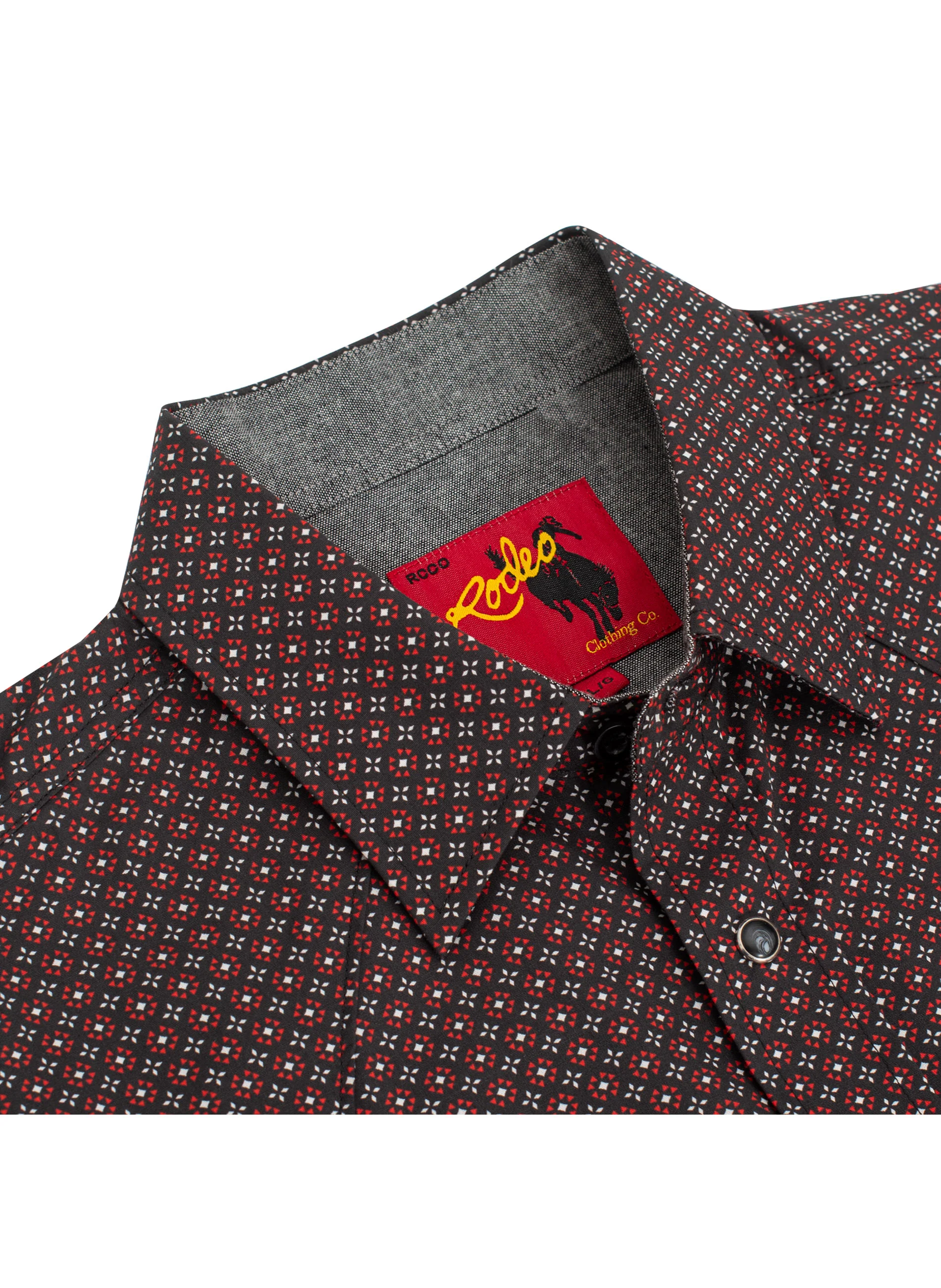 Men's Western Pearl Snap Print Shirt - PS100L-1085 - Image 3