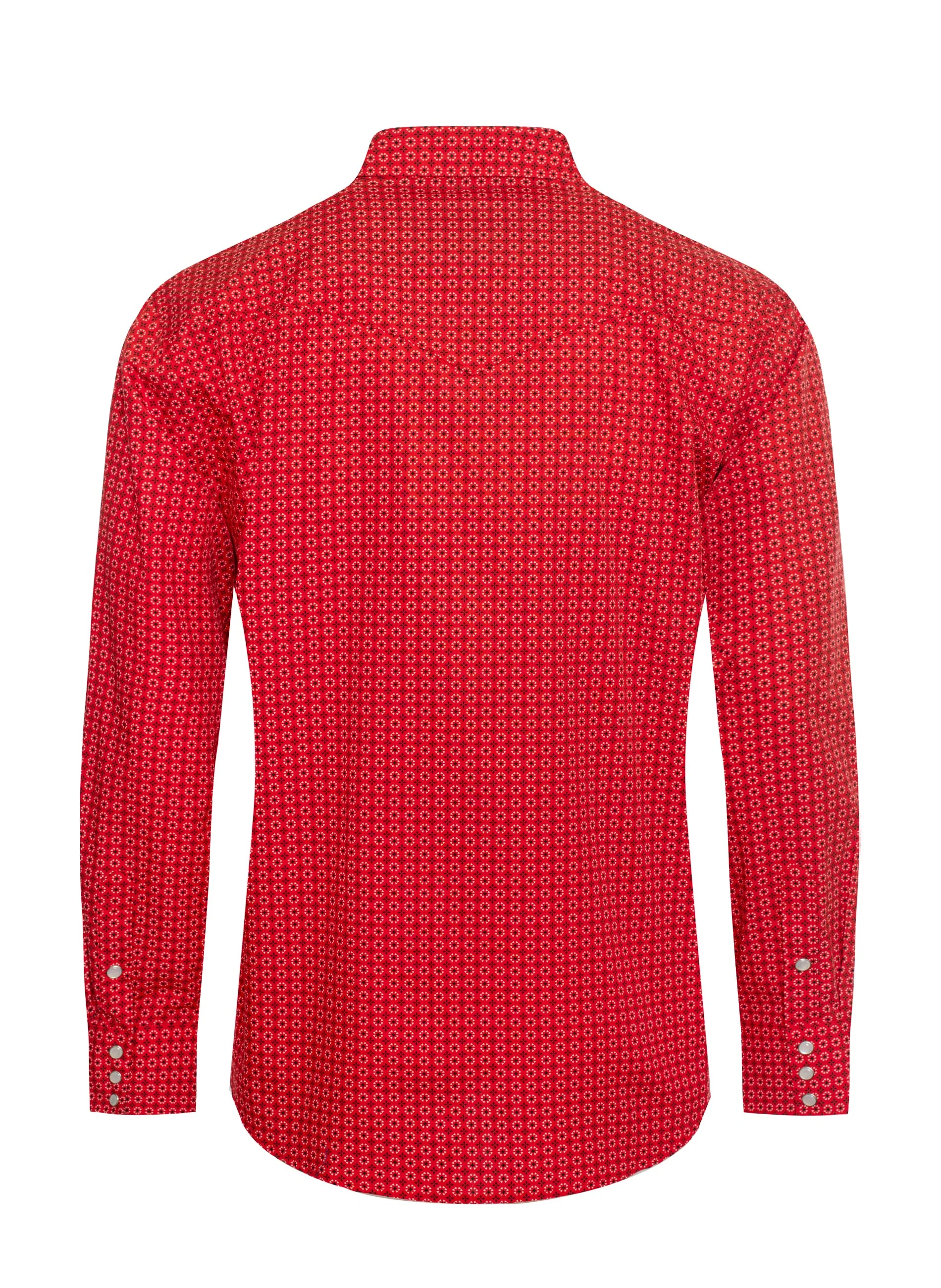 Men's Western Pearl Snap Print Shirt - PS100L-1086 - Image 2