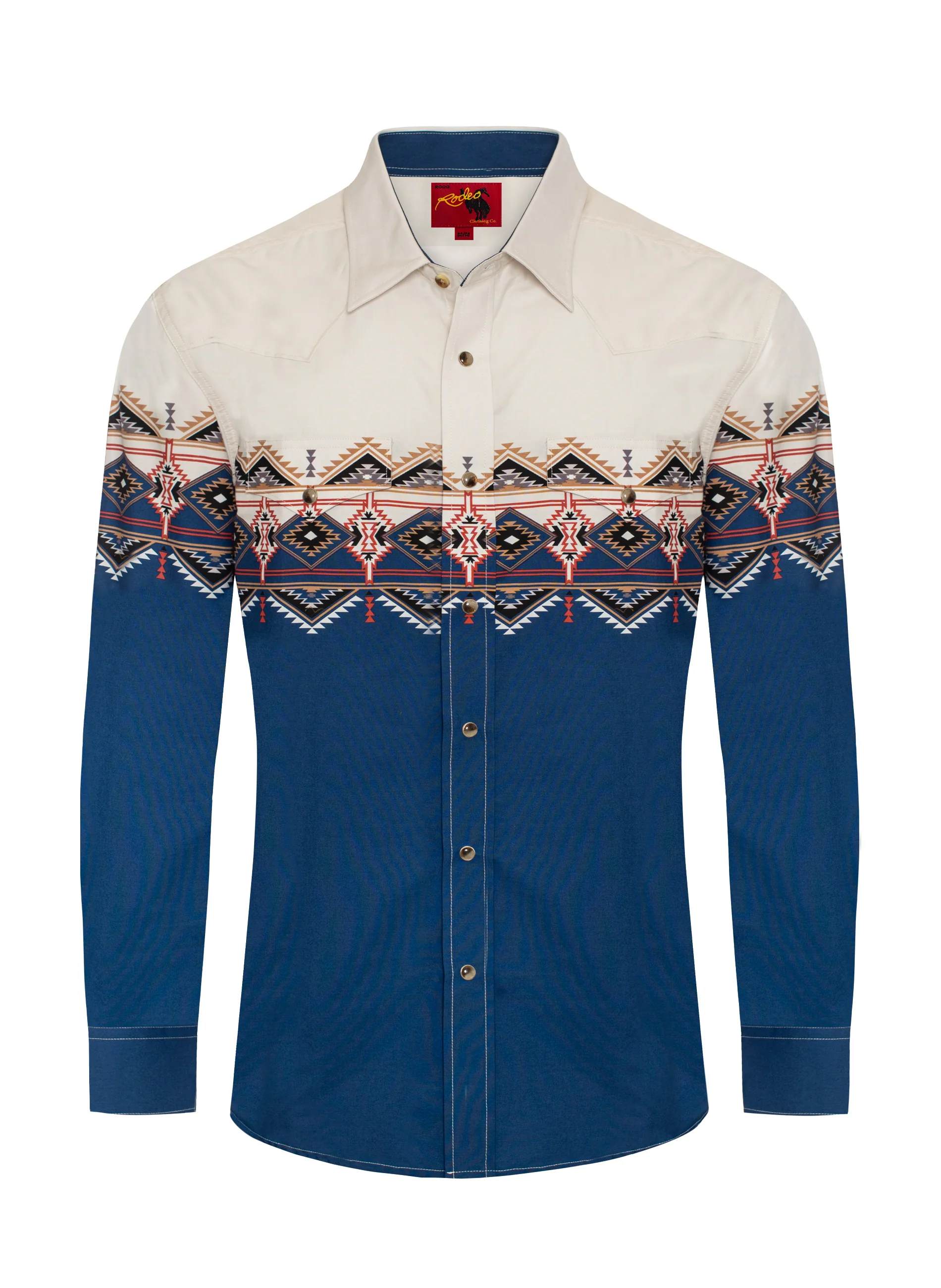 Men's Western Pearl Snap Print Shirt - PS100L-1087