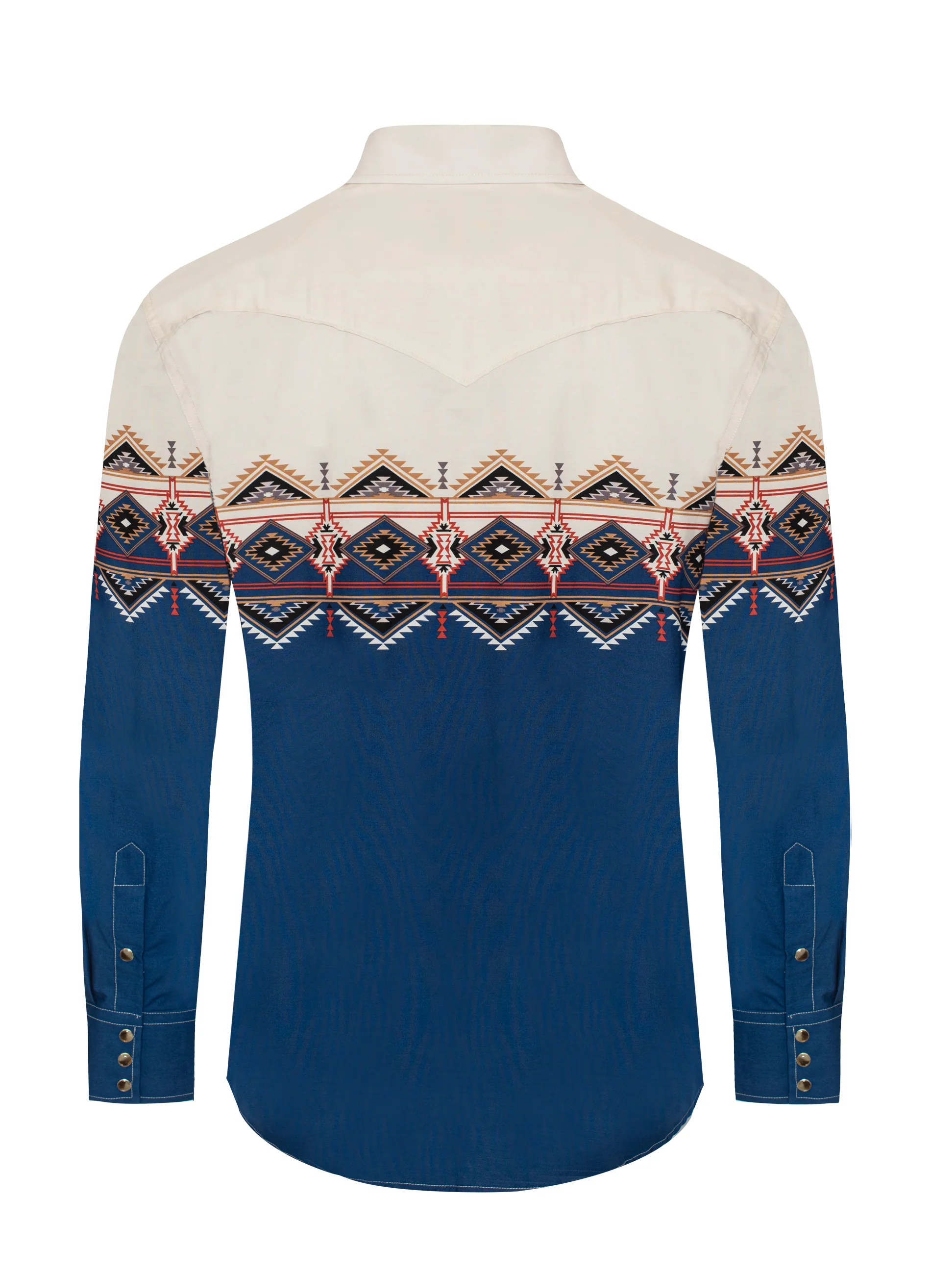 Men's Western Pearl Snap Print Shirt - PS100L-1087 - Image 2