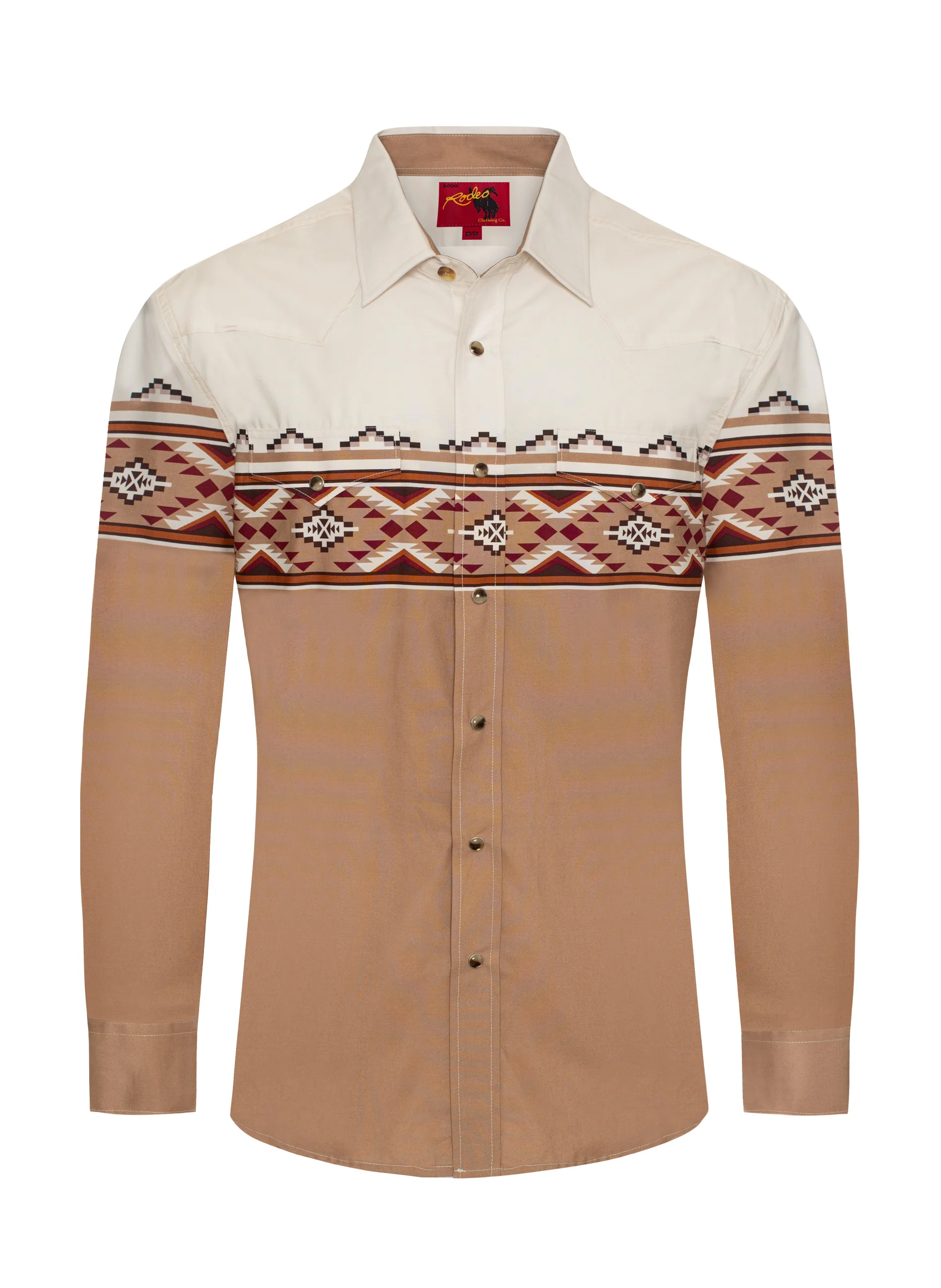 Men's Western Pearl Snap Print Shirt - PS100L-1089