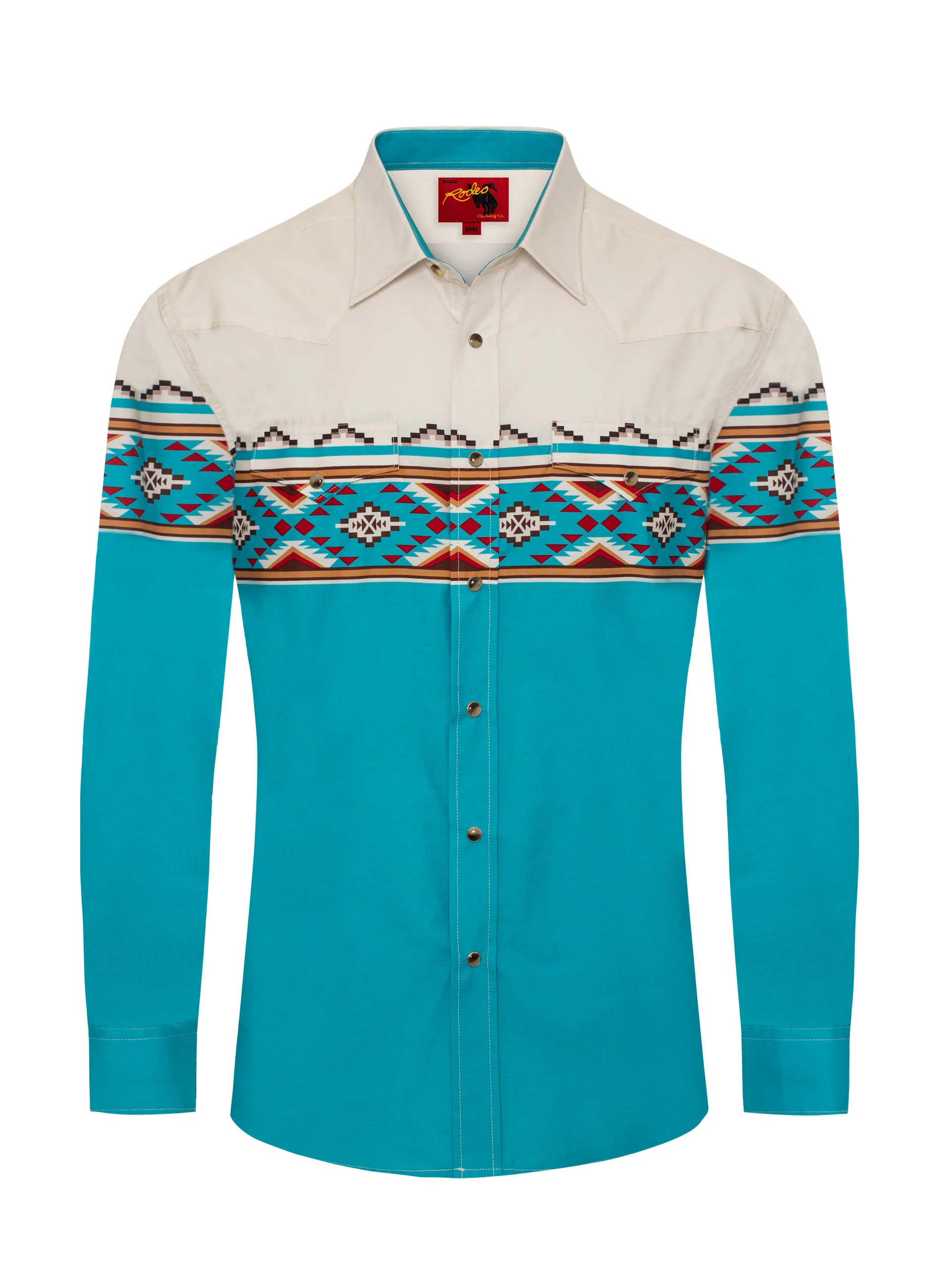 Men's Western Pearl Snap Print Shirt - PS100L-1090
