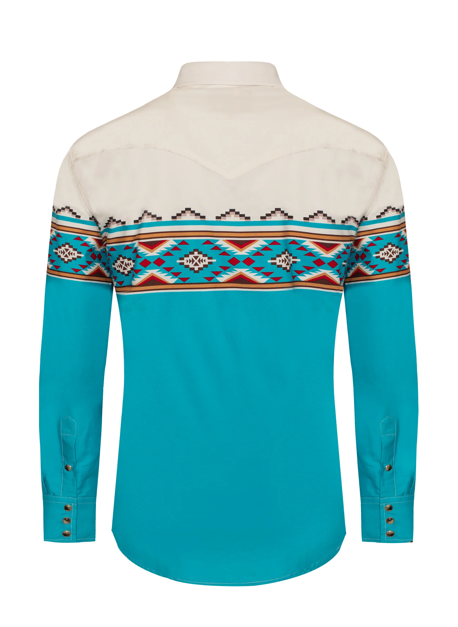 Men's Western Pearl Snap Print Shirt - PS100L-1090 - Image 2