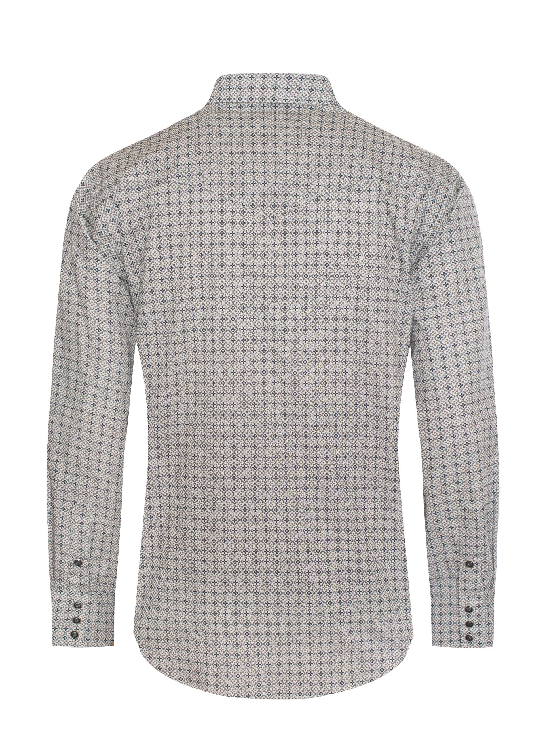 Men's Western Pearl Snap Print Shirt - PS100L-1108 - Image 2