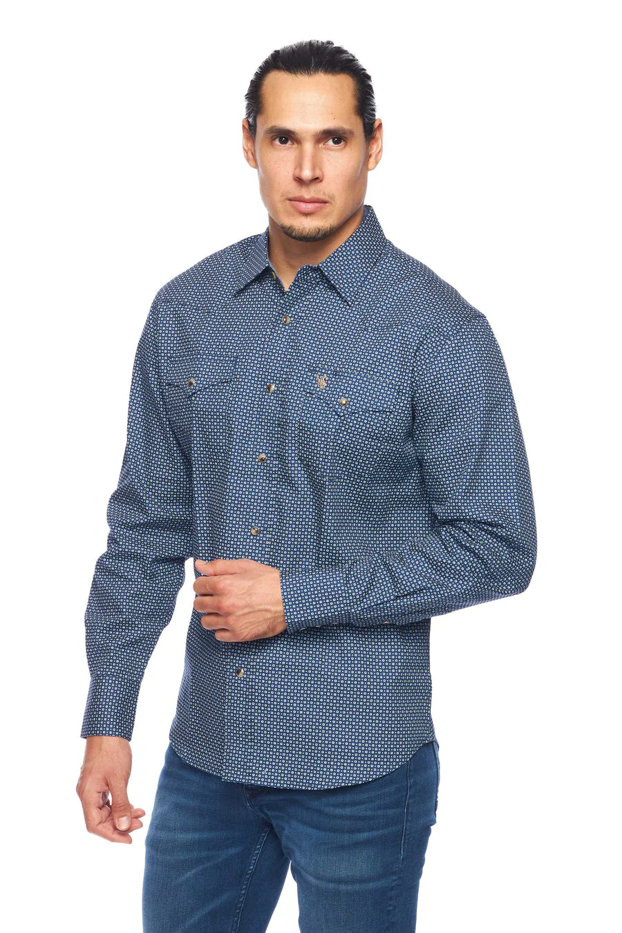 Men's Western Pearl Snaps Print Shirt - PS100L-158 - Image 3