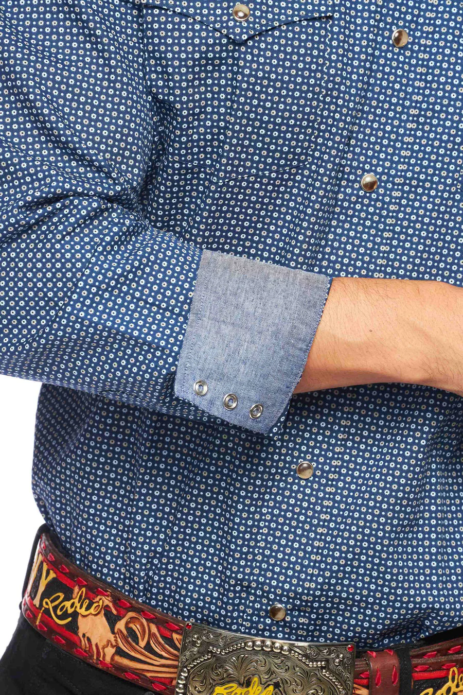 Men's Western Pearl Snaps Print Shirt - PS100L-158 - Image 5