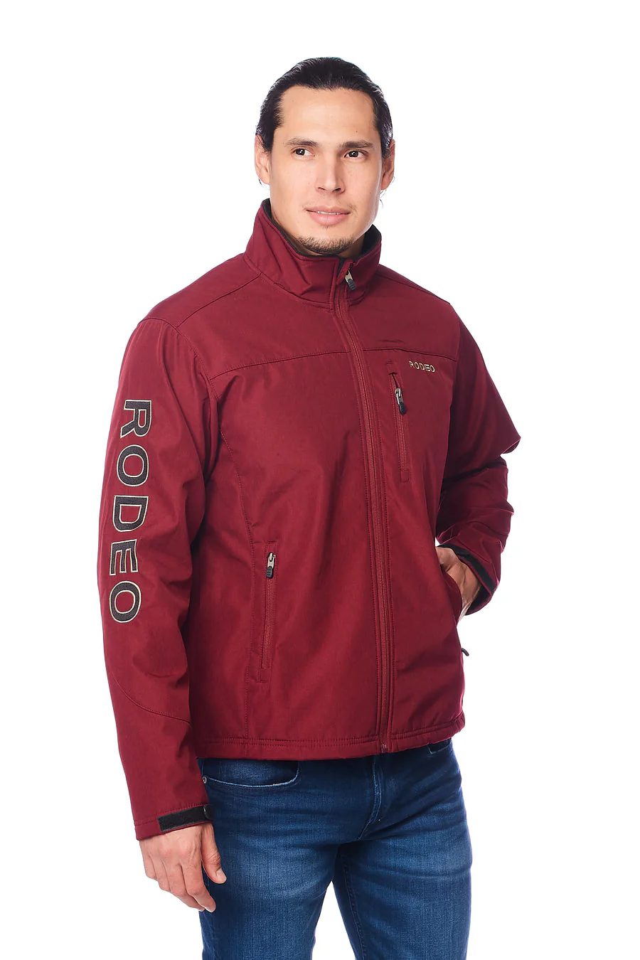 Men's Soft Shell Bonded Jacket-NJ650-EMB-BURG-BLACK - Image 4
