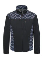 Men's Soft Shell Bonded Jacket-NJ650-AZ-BLACK-GREY