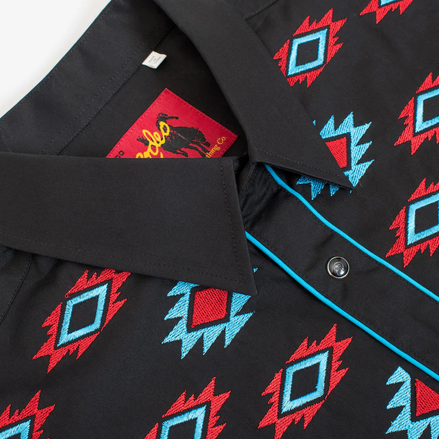 Men's Western Cowboy Embroidery Shirt -PS500L-572 - Image 5