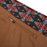 Men's Soft Shell Bonded Jacket With Western Aztec Print -NJ650EMB-AZ-COGNAC-RUST - Image 5