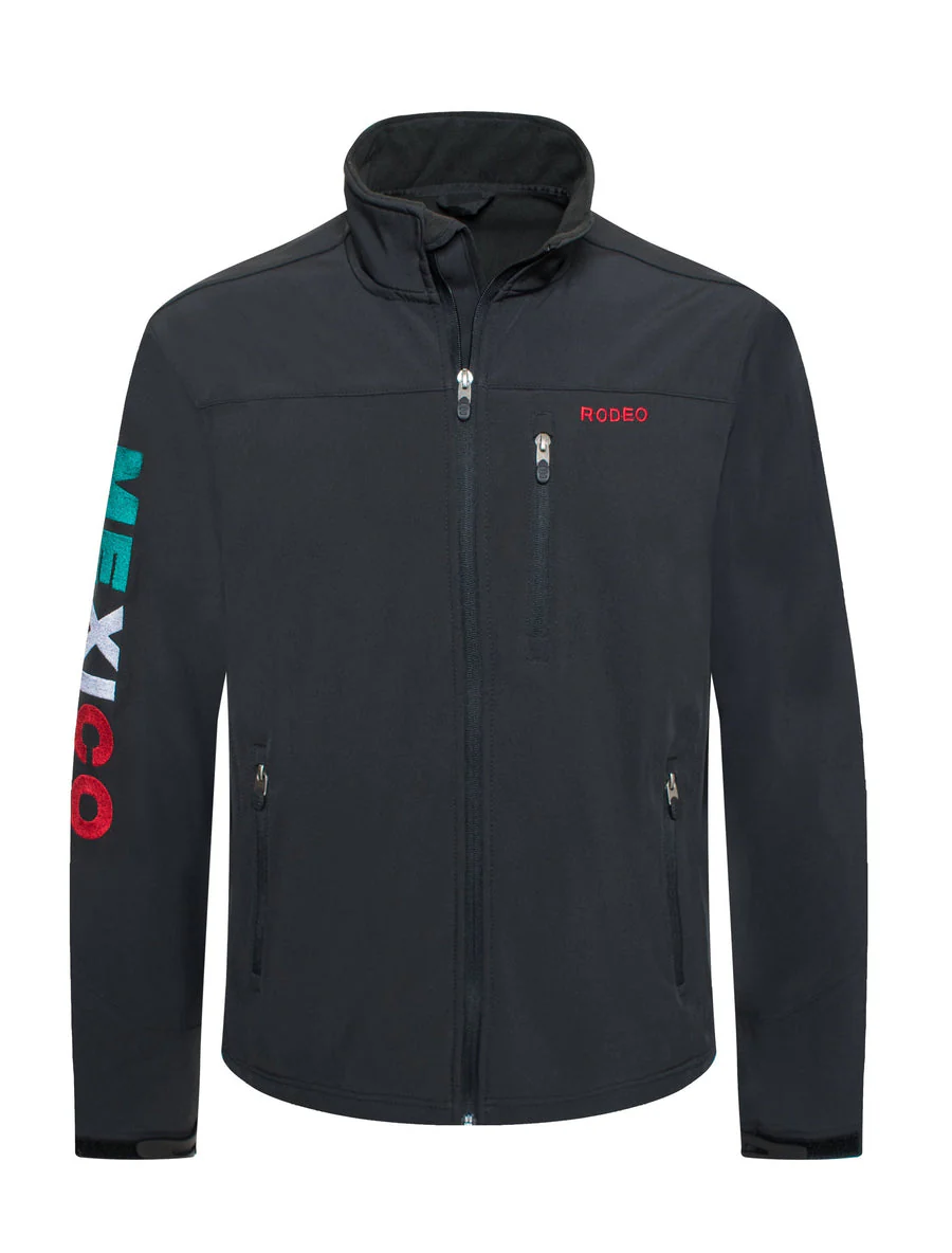 Men's Soft Shell Bonded Jacket-NJ650-EMB-MEX2-BLACK - Image 2
