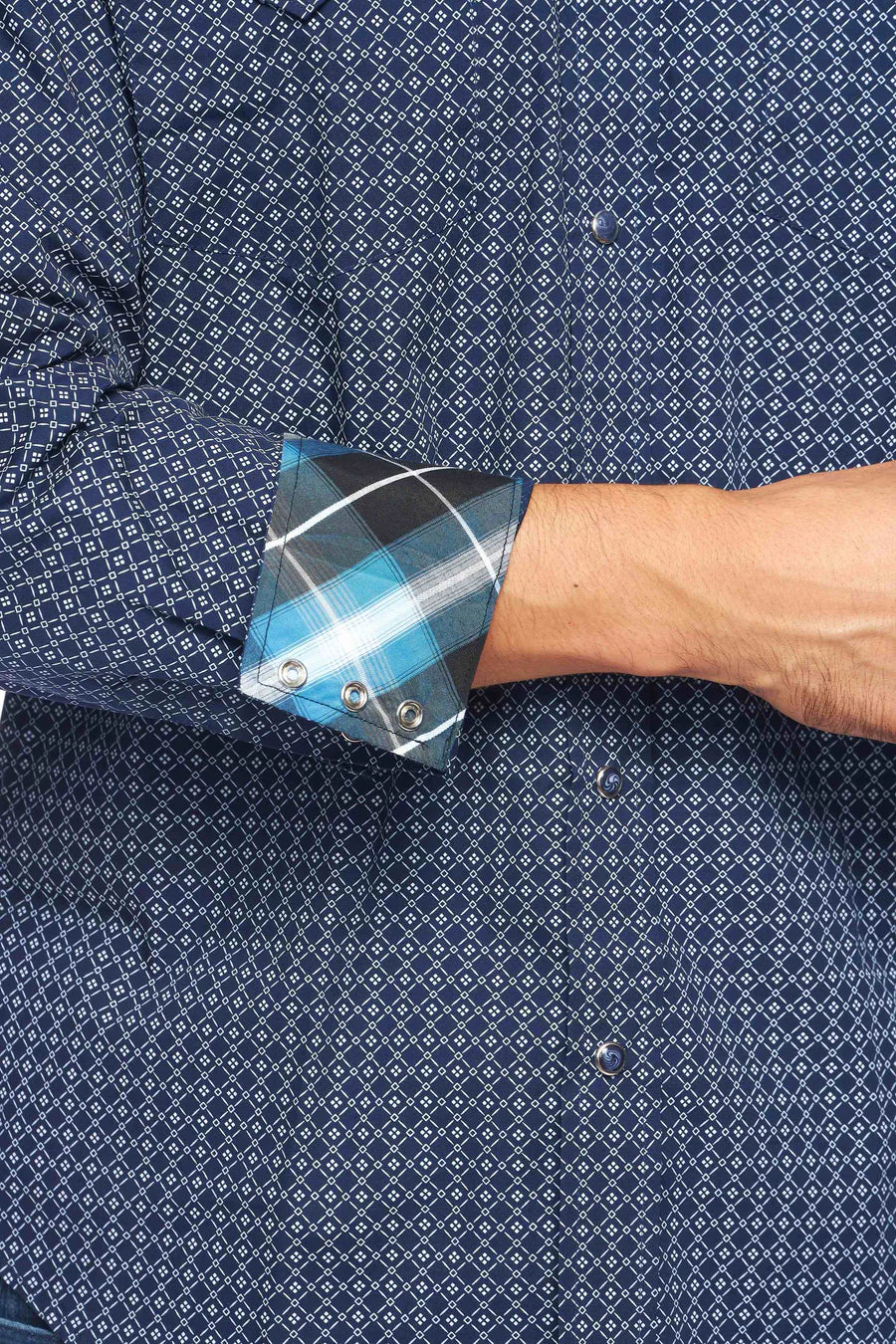 Men's Western Pearl Snap Print Shirt - PS100L-160 - Image 2