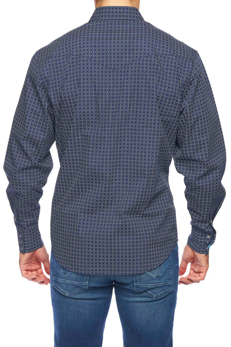 Men's Western Pearl Snap Print Shirt - PS100L-160 - Image 4