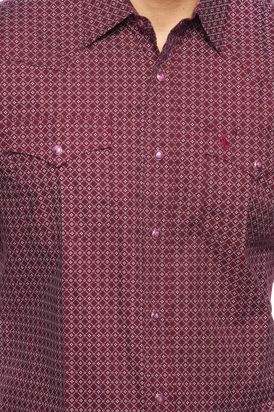 Men's Western Pearl Snap Print Shirt - PS100L-159 - Image 4