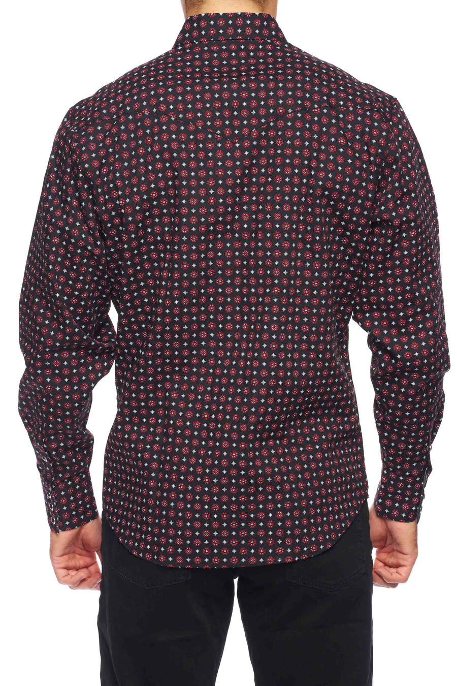 Men's Western Pearl Snap Print Shirt - PS100L-164 - Image 3