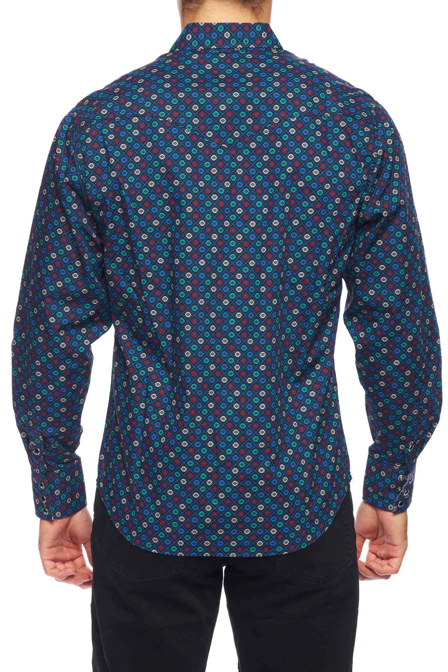 Men's Western Pearl Snap Print Shirt - PS100L-165 - Image 3