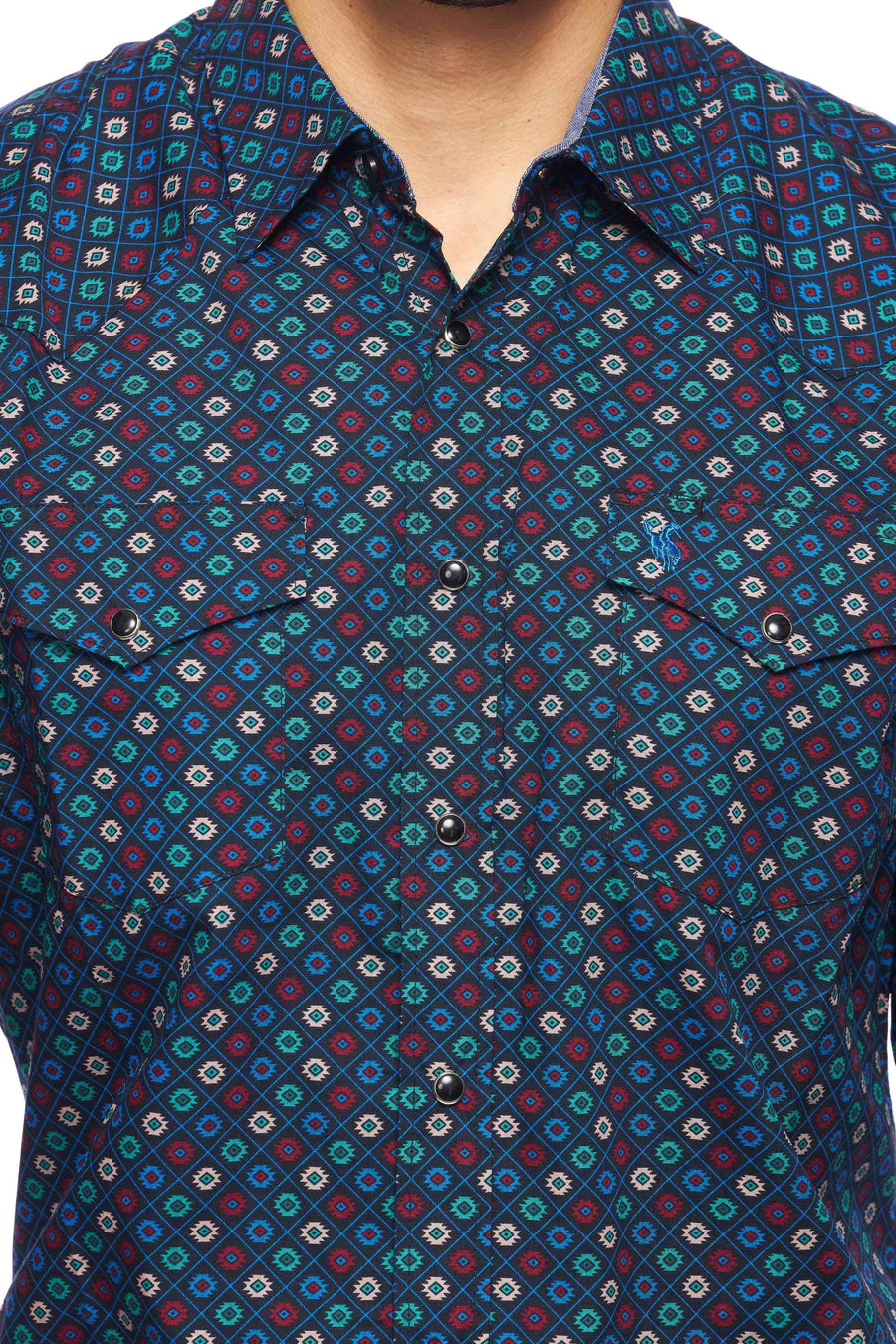 Men's Western Pearl Snap Print Shirt - PS100L-165 - Image 5