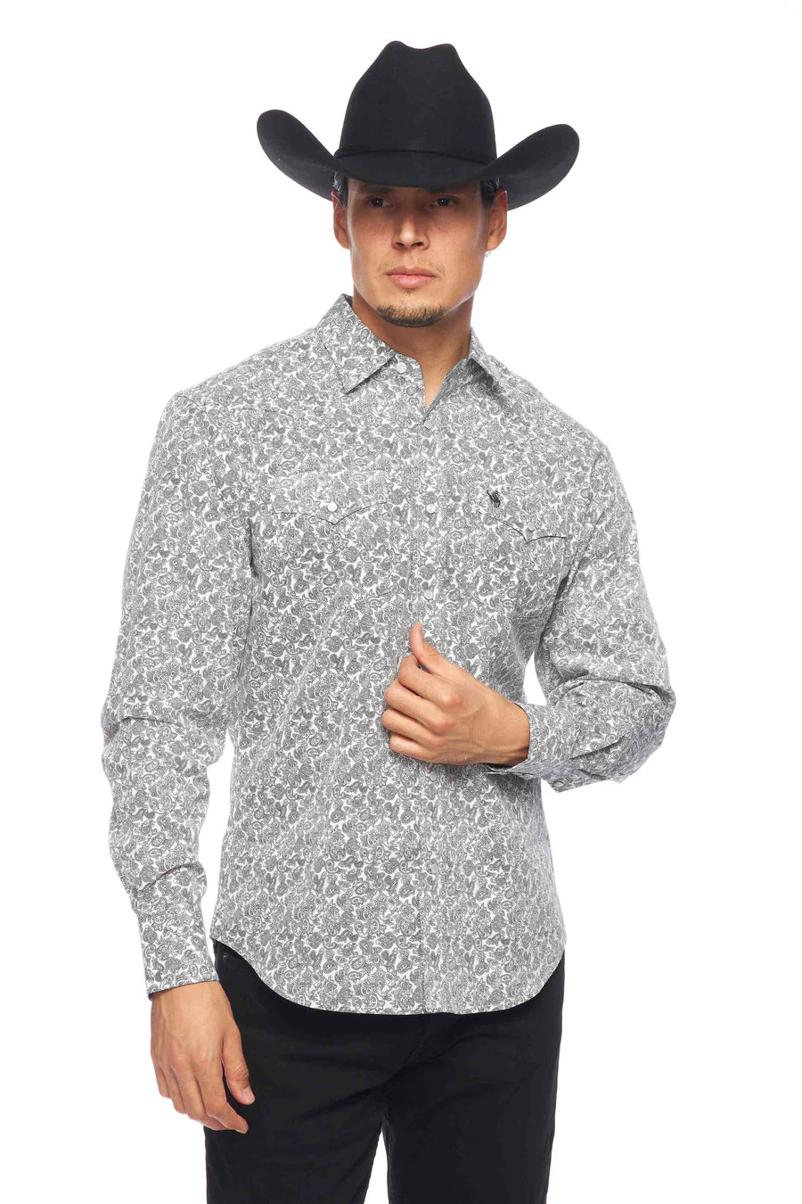 Men's Western Pearl Snap Print Shirt - PS100L-171 - Image 2