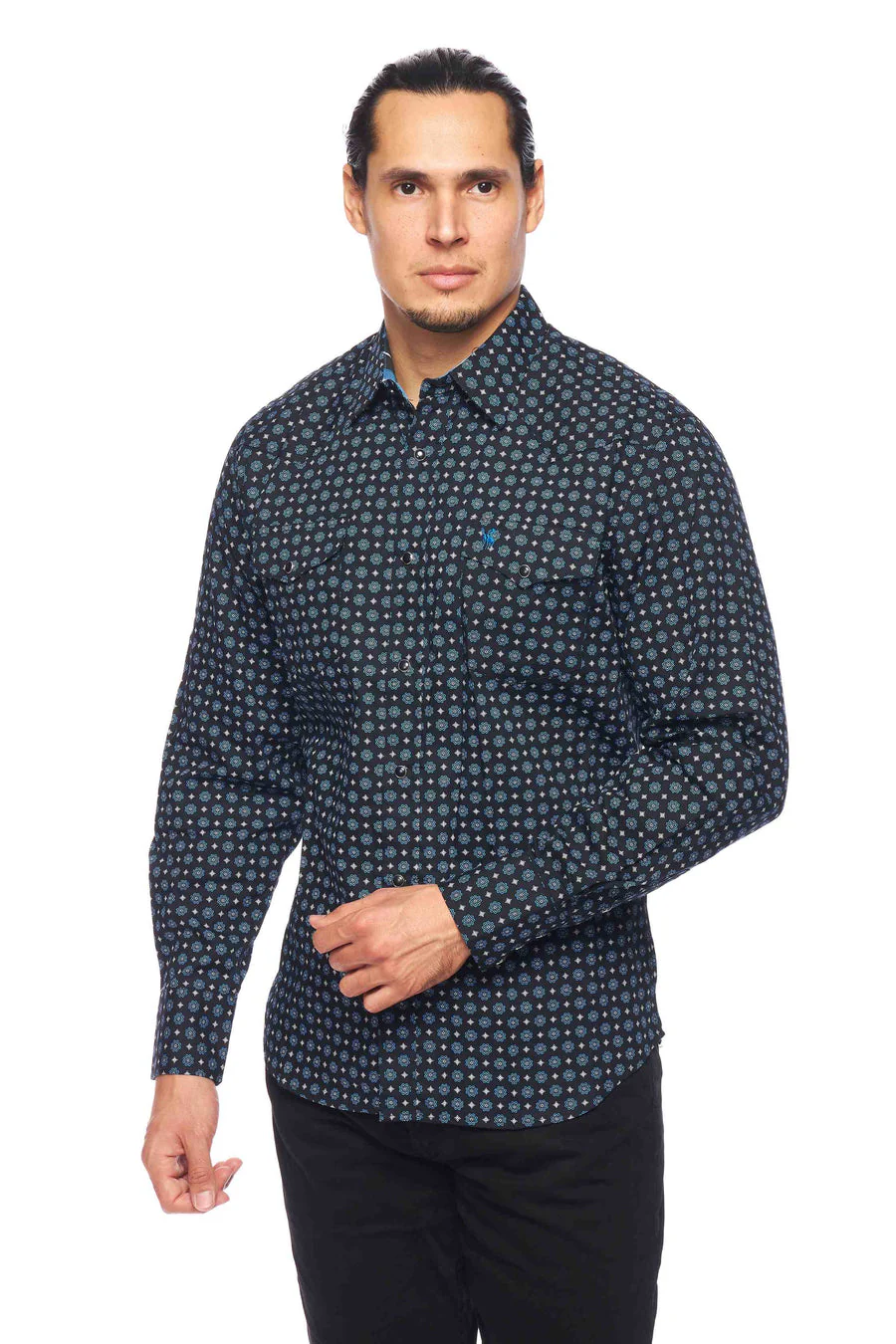 Men's Western Pearl Snap Print Shirt - PS100L-163 - Image 2