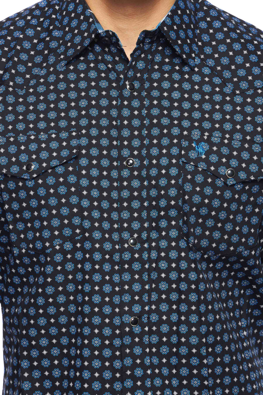 Men's Western Pearl Snap Print Shirt - PS100L-163 - Image 4